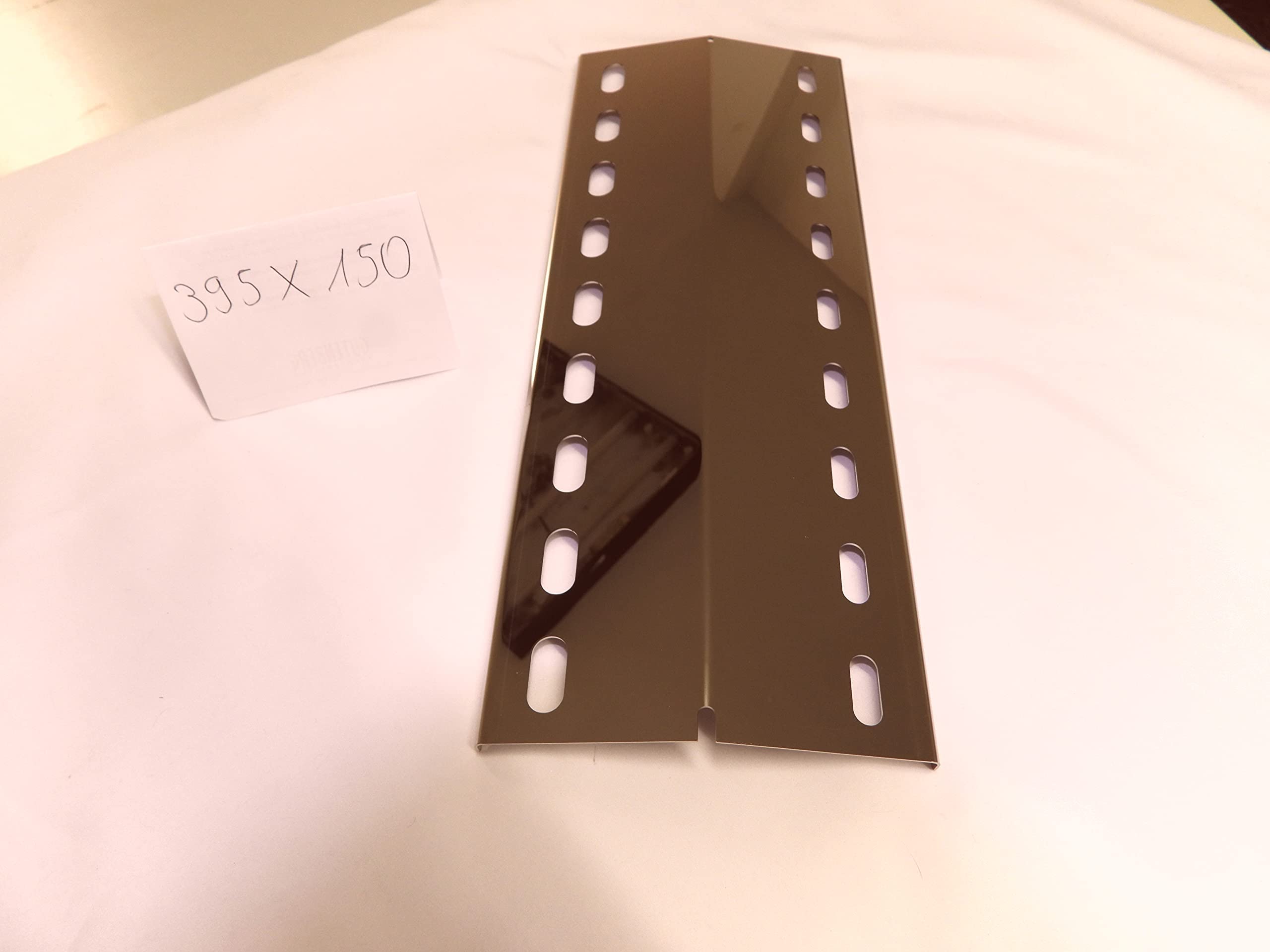 3 pieces 400 mm x 170 mm x 1 mm V4A mirror flame distributor for all barbecues and sizes burner cover heat shield grill plate burner plate gas grill Landmann Weber Triton Titan fuego rösle