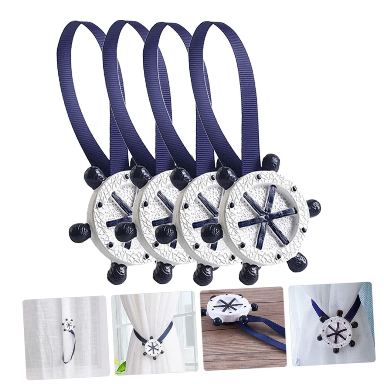 STOBAZA 8pièces Magnétiques pour Rideaux Décoratifs Style Méditerranéen Accessoires pour Draperies Place