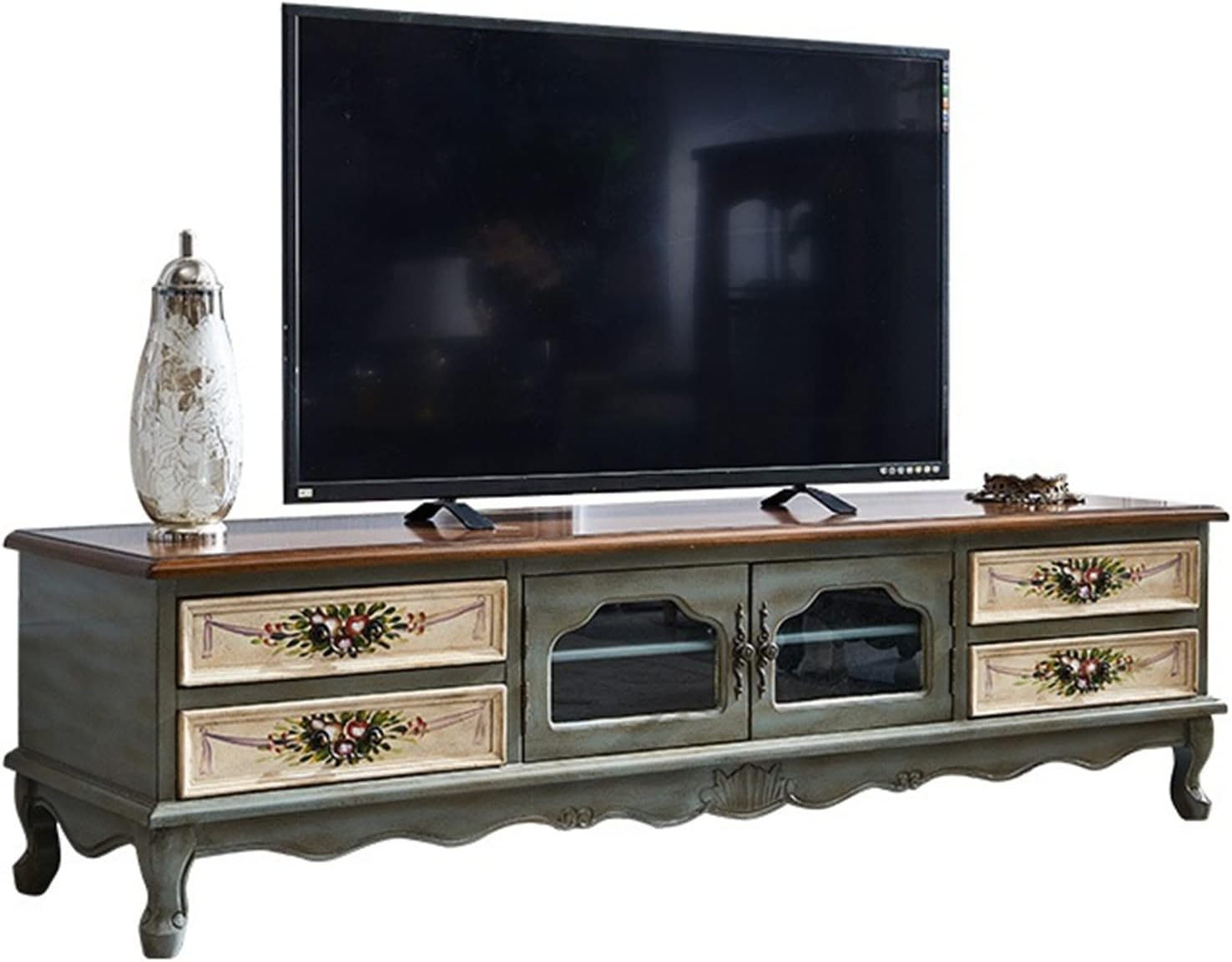 TV Console Elegant Rustic TV Console, Retro TV Stand
