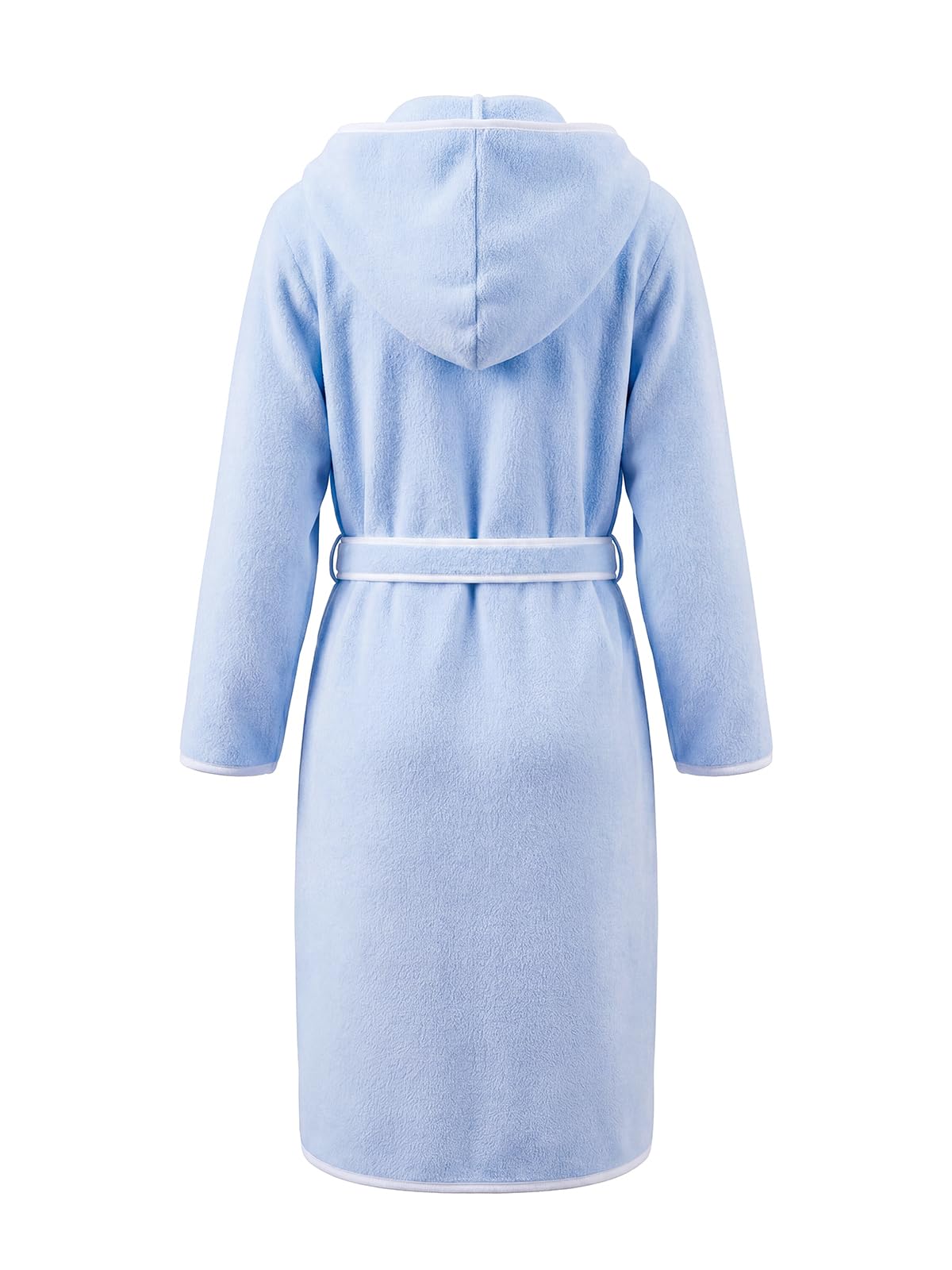 JiAmy Kinder Bademantel mit Kapuze Coral Fleece Leicht Morgenmantel mit Kontrastband Weich Saugfähig für Jungen und Mädchen