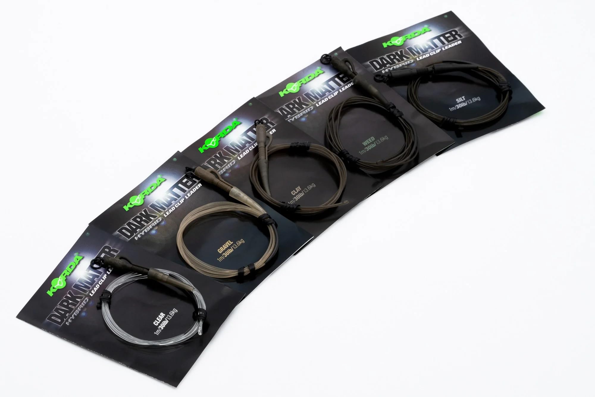 korda safe zone leader hybrid weed lead clip 1m/30lb/13.6kg fishing