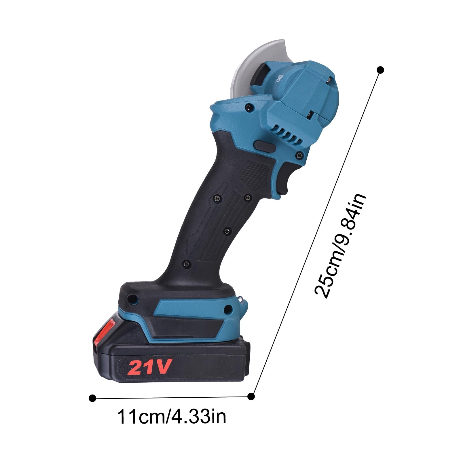 Jiawu Outil de Coupe avec Scie Circulaire sans Fil pour Canaux en Bois en Métal en Marbre avec Poignée Non Glisse et Lumière LED pour les Amateurs et les Professionnels du Bricolage (Scie circulaire
