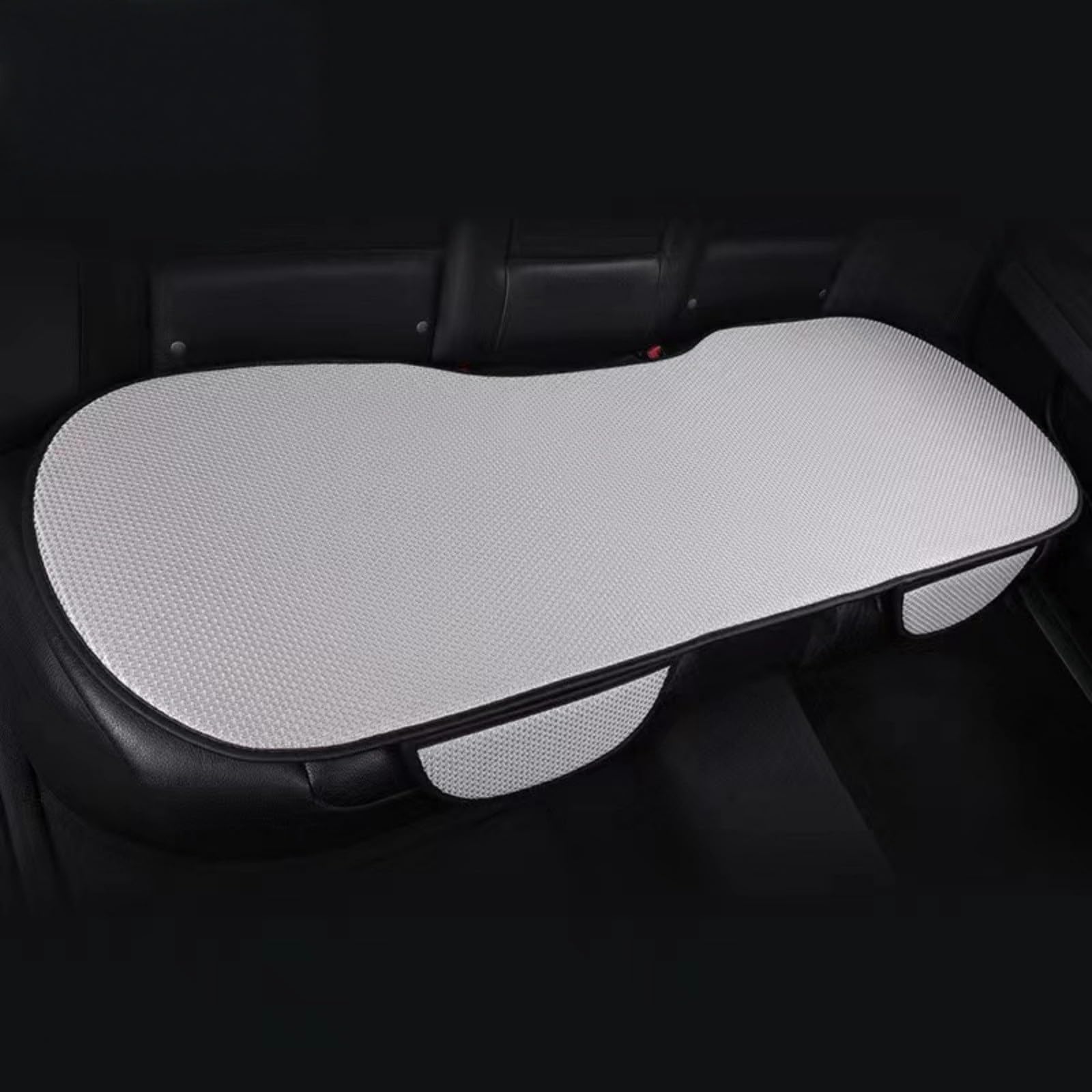 トヨタ アクア Aqua/CHR/シエンタ/ヤリスクロス/ライズ専用 に適用車クッション シート フィット 座布団 運転席 助手席 通気性耐摩耗性アイスシルク生地 丸洗い フィット 取付簡単 防汚滑り止め 収納便利 通気性 軽/普通車適用(グレー,後列)