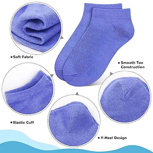 BOOPH 25 Pack Kids Low Cut Ankle Socks Boys Girls Half Cushion Athletic Socks3