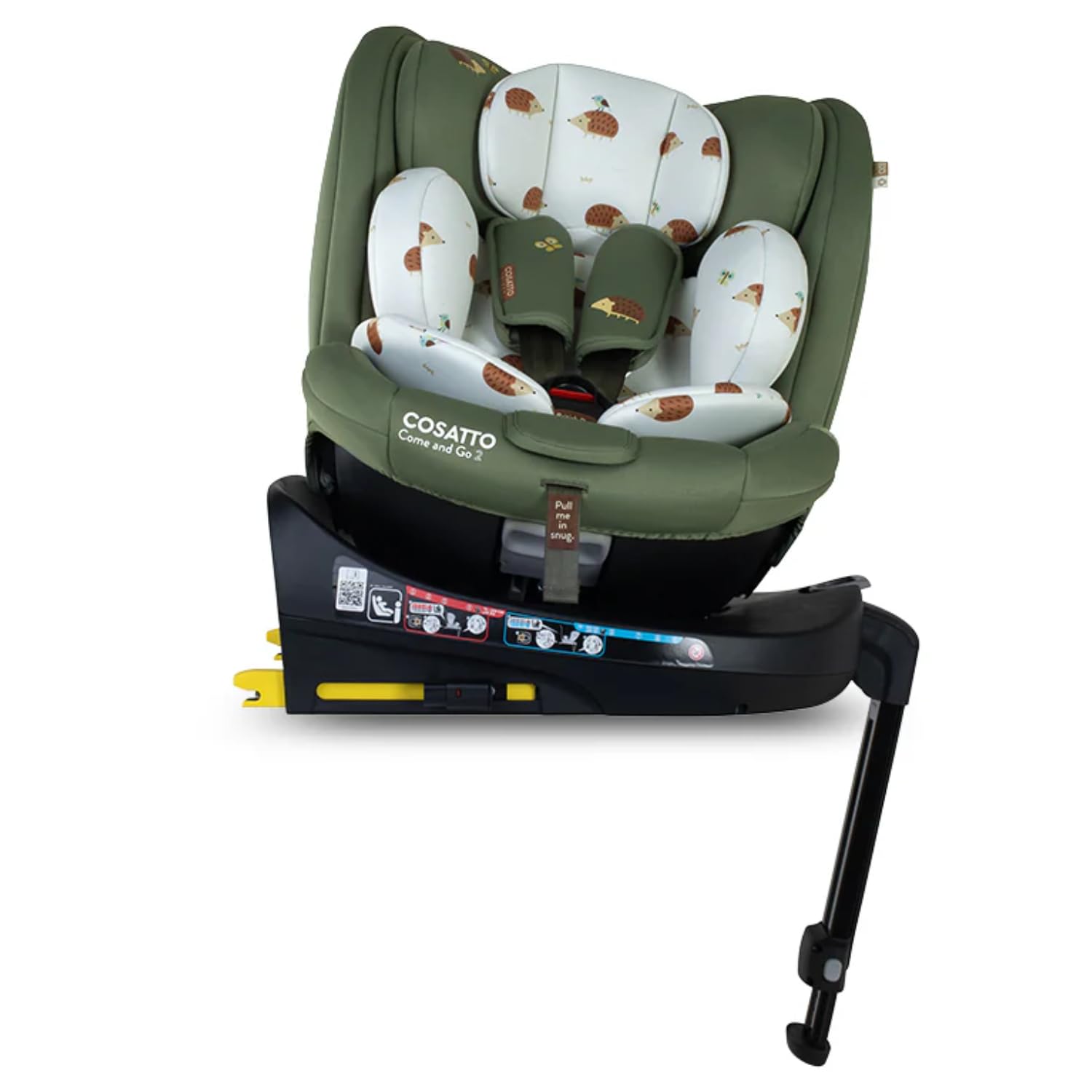 COSATTO Come & Go 2-360° Rotate Car Seat, Birth to 4 Years (0-105cm), Group 0/0+/1 ISOFIX Integrated Base, R129, ERF, Side Impact Protection, 5 Point Plus Anti Escape (Hoglet)