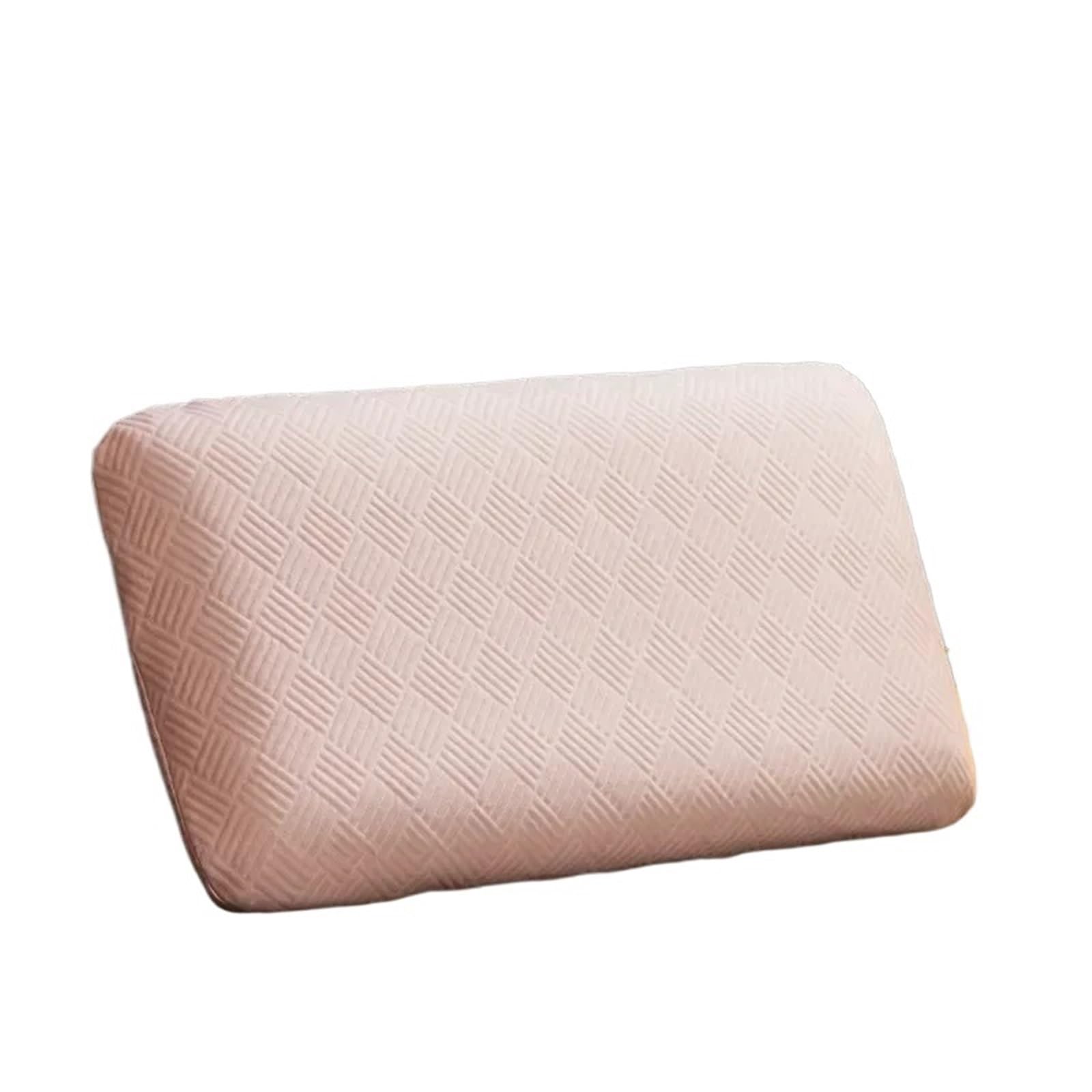 CSSHNL Latex Pillow Latex Pillow for Neck Pain Relieve Sleep Orthopedic Pillows Comfortable Breathable Cervical Health Care Pillow(Pink,60x40cm 50D)