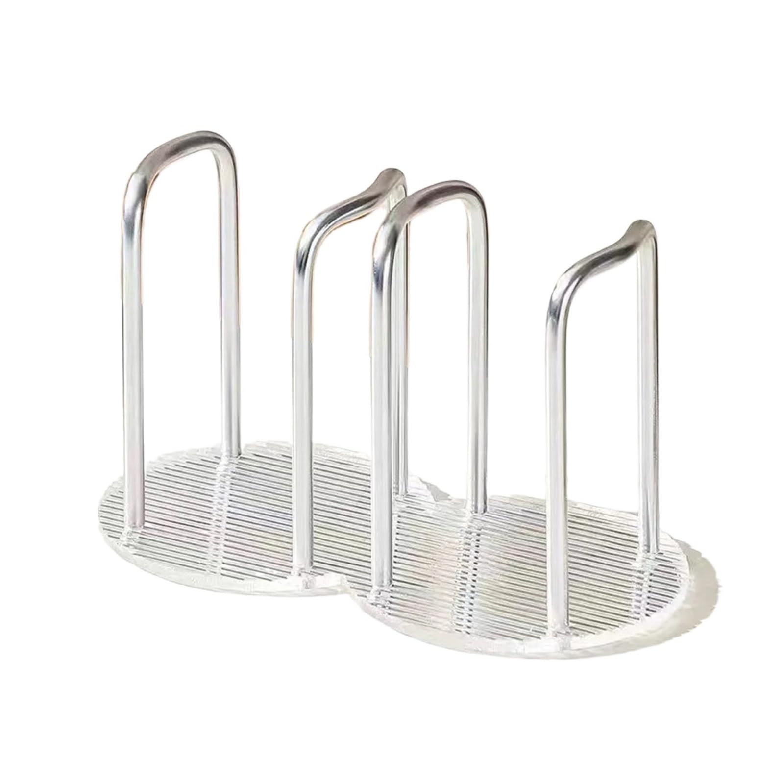 Yonmledo Silver-Double Cup Mug Stand Cup Storage Holder Luxury Water Tea Cups Dispenser Rack Shelf With Longer Stick Mug Display Stand Home Organizer(Silver-Double Cup)