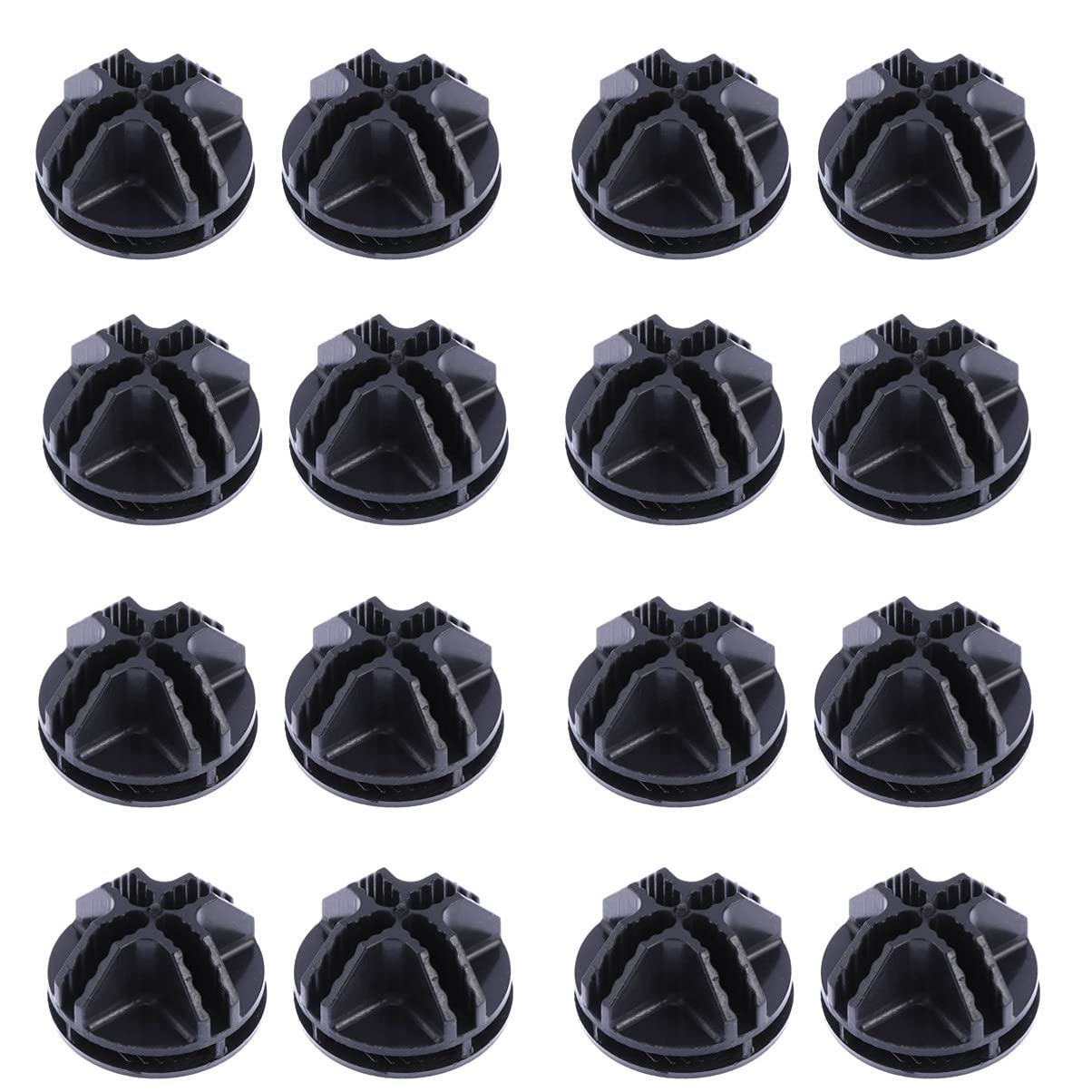 Conectores de plástico negro para cubo de alambre panel rejilla metal y organizador de armario