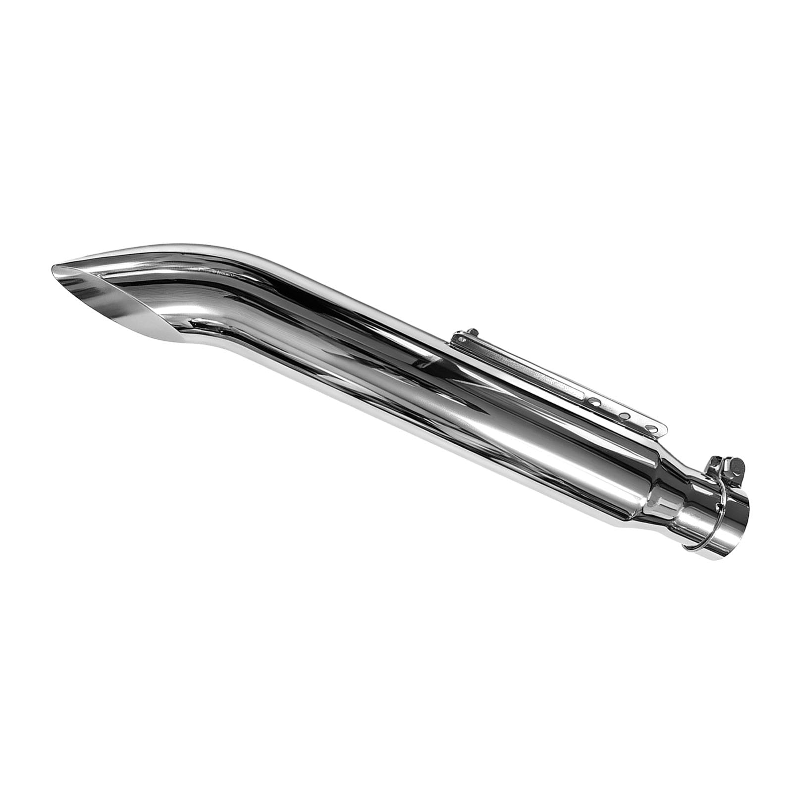 Fydun Tłumik Rury Wydechowej Motocykla, Niskoprofilowy, ze Stali (SILVER)