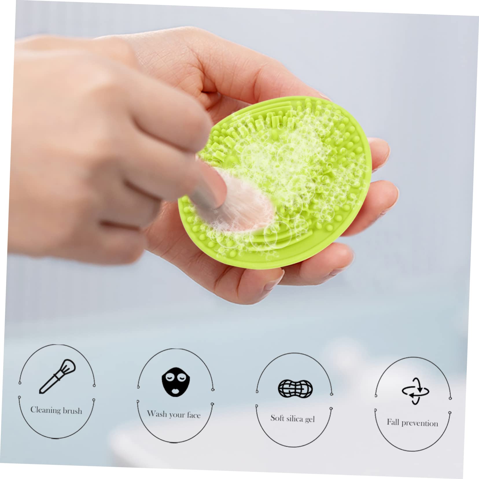 Ipetboom 12pezzi Tappetino Per La Spazzole Silicone Accessori Per Portatili e Pratici Per Viaggi e Domestico