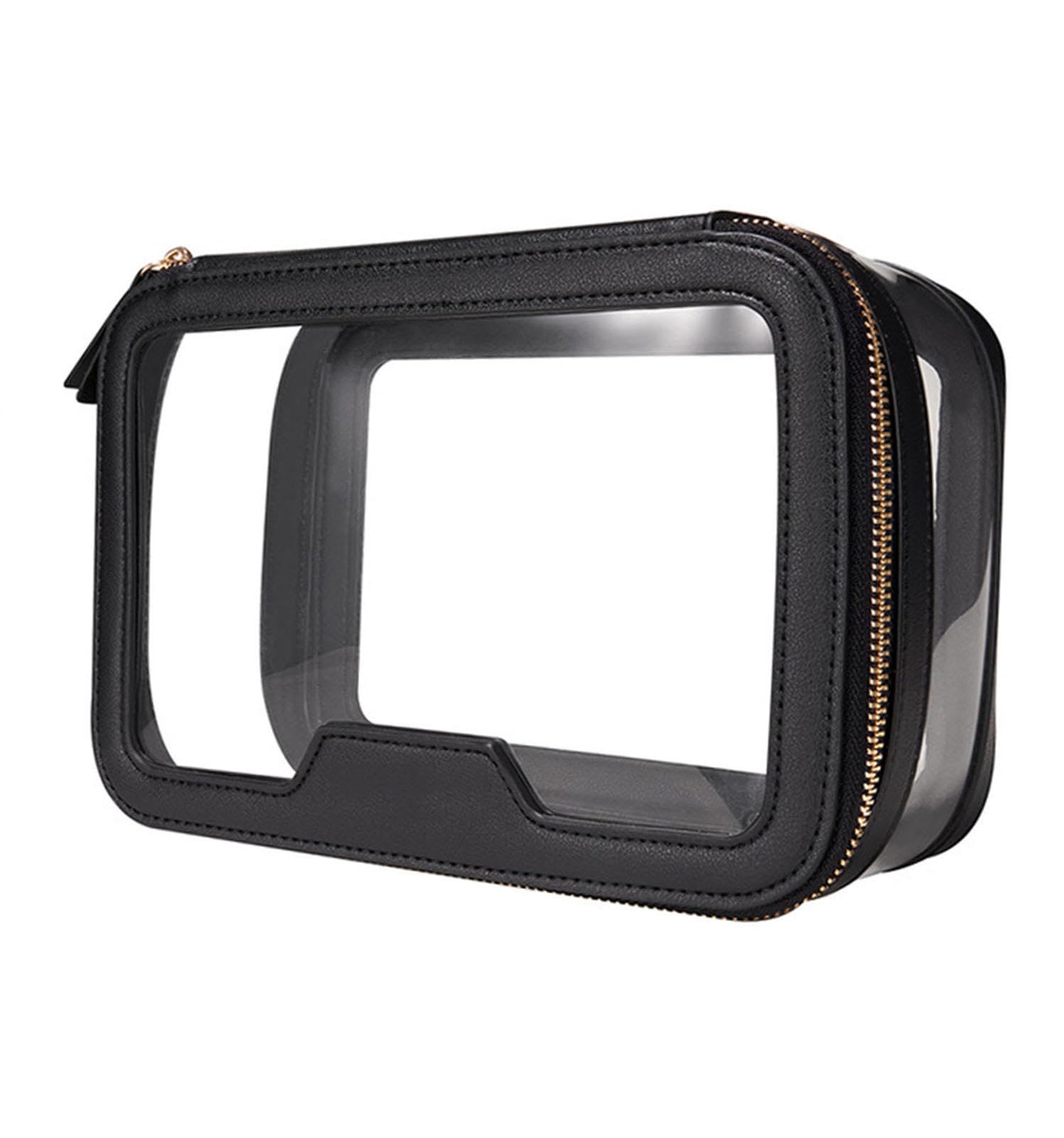 Bolsa de Maquillaje Transparente, Bolsas de cosméticos de Viaje para Mujeres, Bolsa de cosméticos portátil, Bolsa de Almacenamiento Transparente Impermeable para Organizador de artículos de