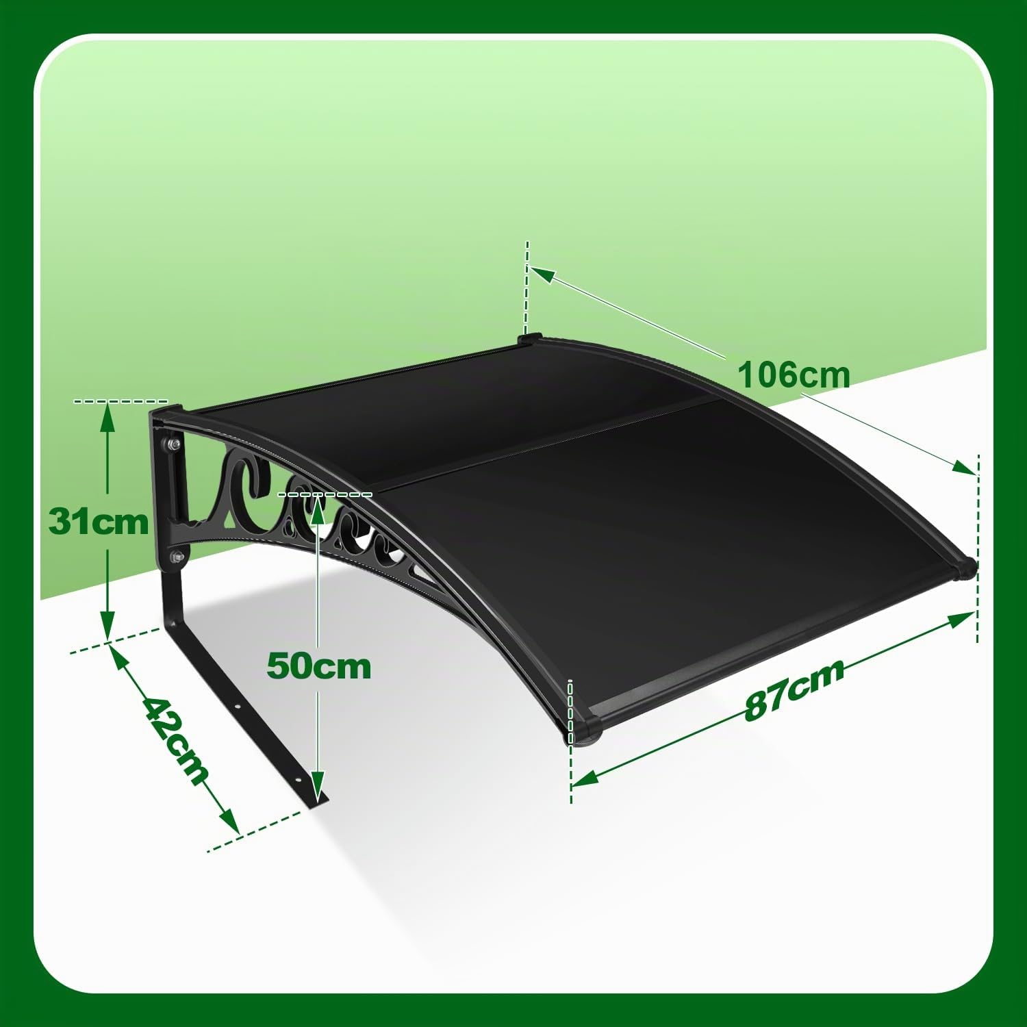 Cortacésped robótico con techo, 106 x 87 x 50 cm, garaje para robot cortacésped, protección UV, negro