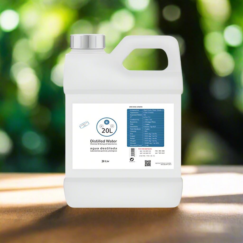 King Mariot Distilled Water | Zero Impurities | Suitable for Distilled & Deionized Water Applications | Superior Purity & Quality Meeting Global Standards (20 Liter)