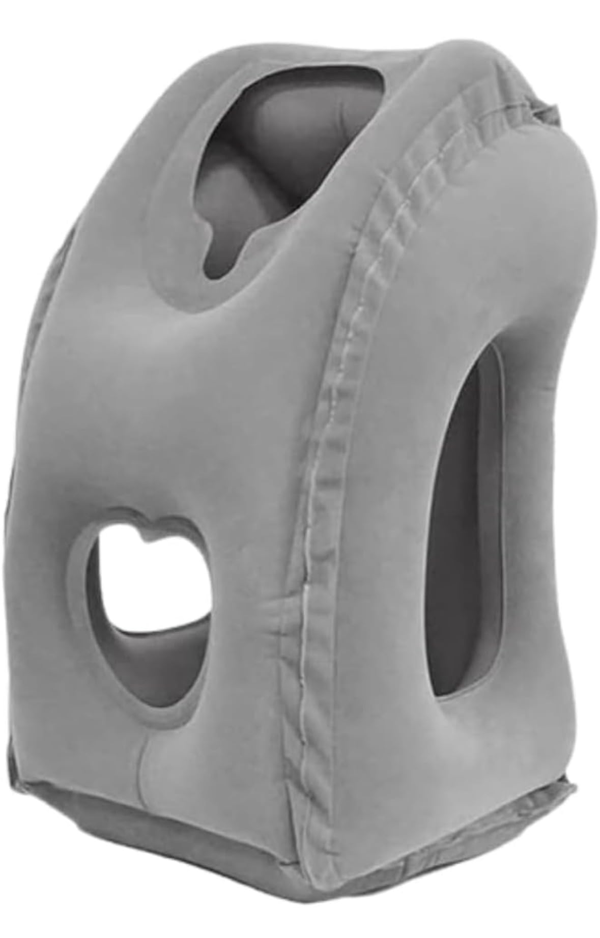 Toyoworld Inflatable Travel Pillow, Grey, Portable Neck and Head Support Cushion for Airplane, Office, and Desk Napping-image-42
