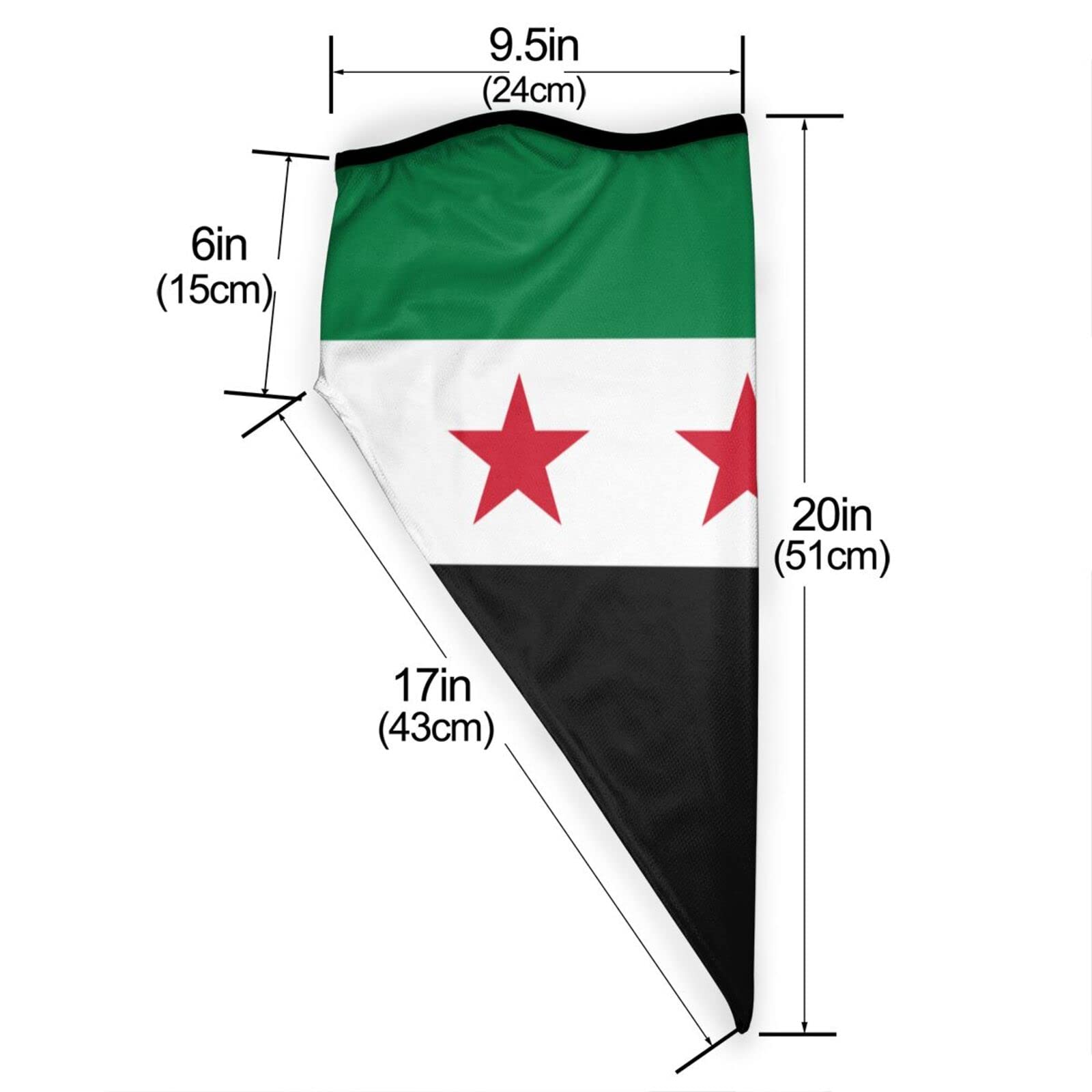 Syrian Flag Windproof Sports Face Mask Suitable for Motorcycle Mask Balaclava Outdoor Riding Scarf