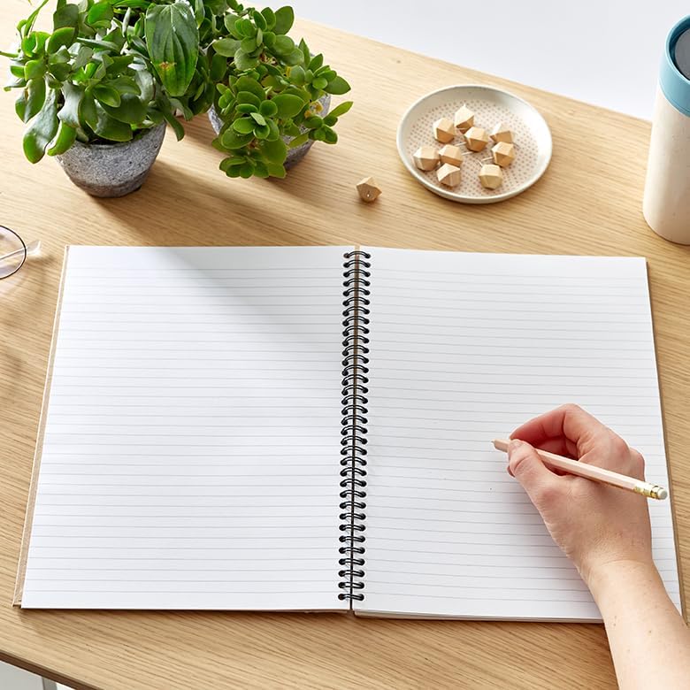 Miniatura 4 de Rhino Cuaderno de alambre doble reciclado A4 de 8,3 x 11,7 pulgadas, color marrón (SRTWA4)