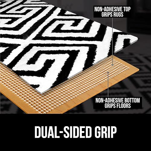 Miniatura 9 de Gorilla Grip Juego de 12 agarres para alfombras y almohadillas para alfombras, tamaño 2 x 3, ambos para suelos duros, paquete de 2 artículos