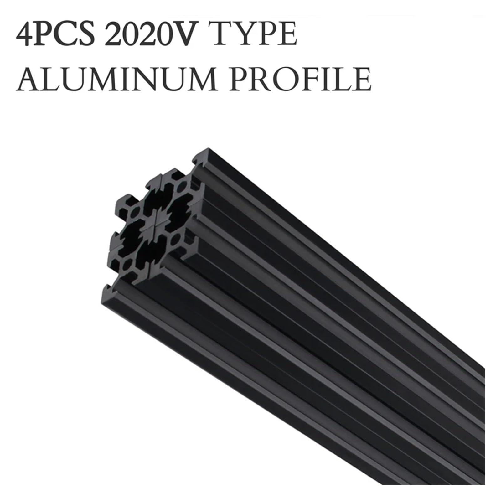 Aluminiumprofile Linearschiene 4 teile/los SCHWARZ 2020 V-slot Aluminium Profil Eloxiert 100mm Linear Schiene