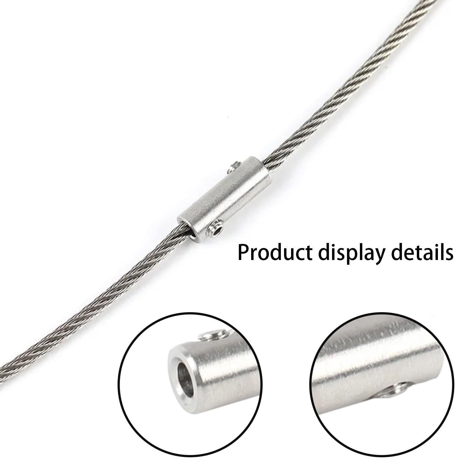 10 Pezzi Morsetti Cavo In Acciaio Inox, Fascette Cavo 6mm Con Viti Per Fissaggi Sicuri(6mm)