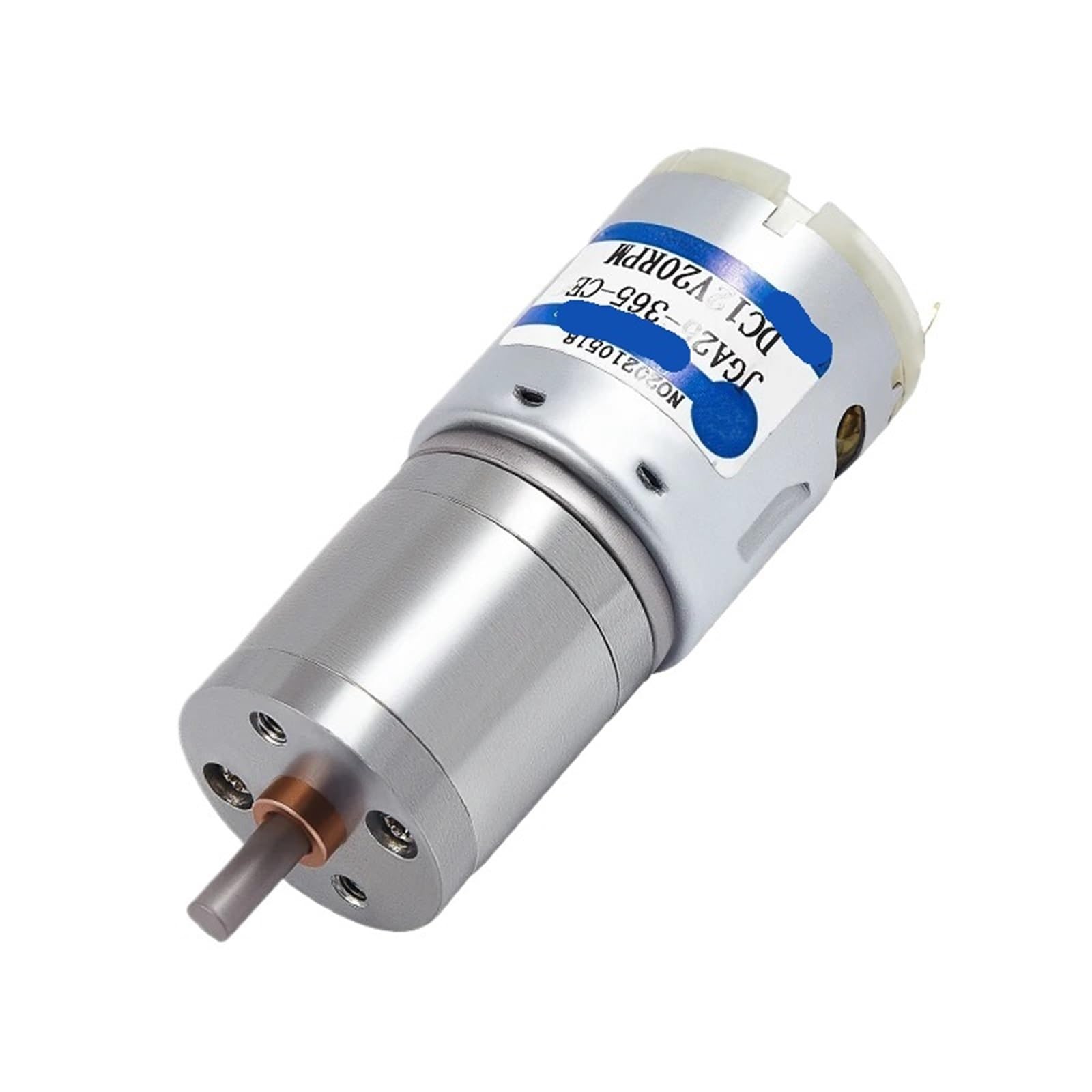 1 x JGA25-365 Mikro-Getriebemotor mit langsamer Geschwindigkeit, 6 V, 12 V Gleichstrom, umgekehrt (nur Motor, 12 V, 226 U/min)
