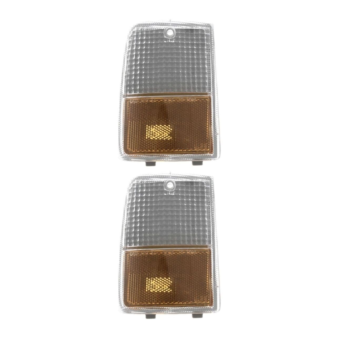 NFGHNBHO Turn Signal Light 2Set of-Tail Left Side Clear Amber Lens Marker Parking Corner Lamp for Chevy for Caprice Base/Classic LS Brougham 1987-1990