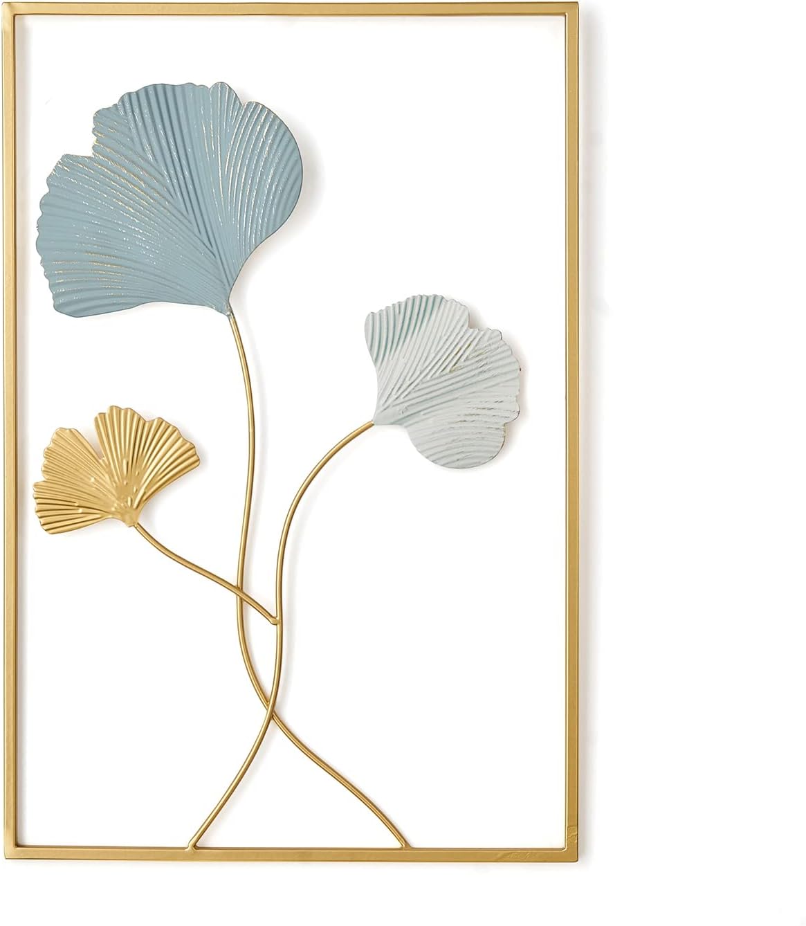 Gold Metal Wall Decor, Modern Leaf Wall Hanging Decoration