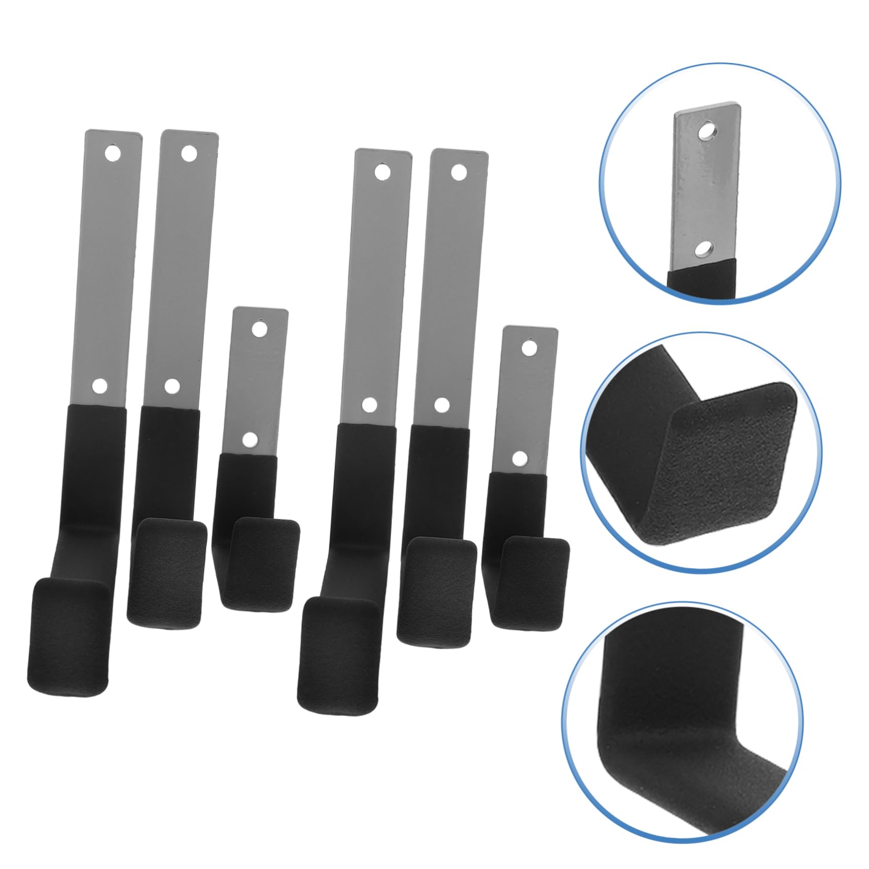 Artibetter Ganchos de Pared Paquete de 6 para Garaje Resistentes de Acero para Colgar Cables y Mangueras Recubrimiento Antideslizante y Fácil Instalación en Paredes