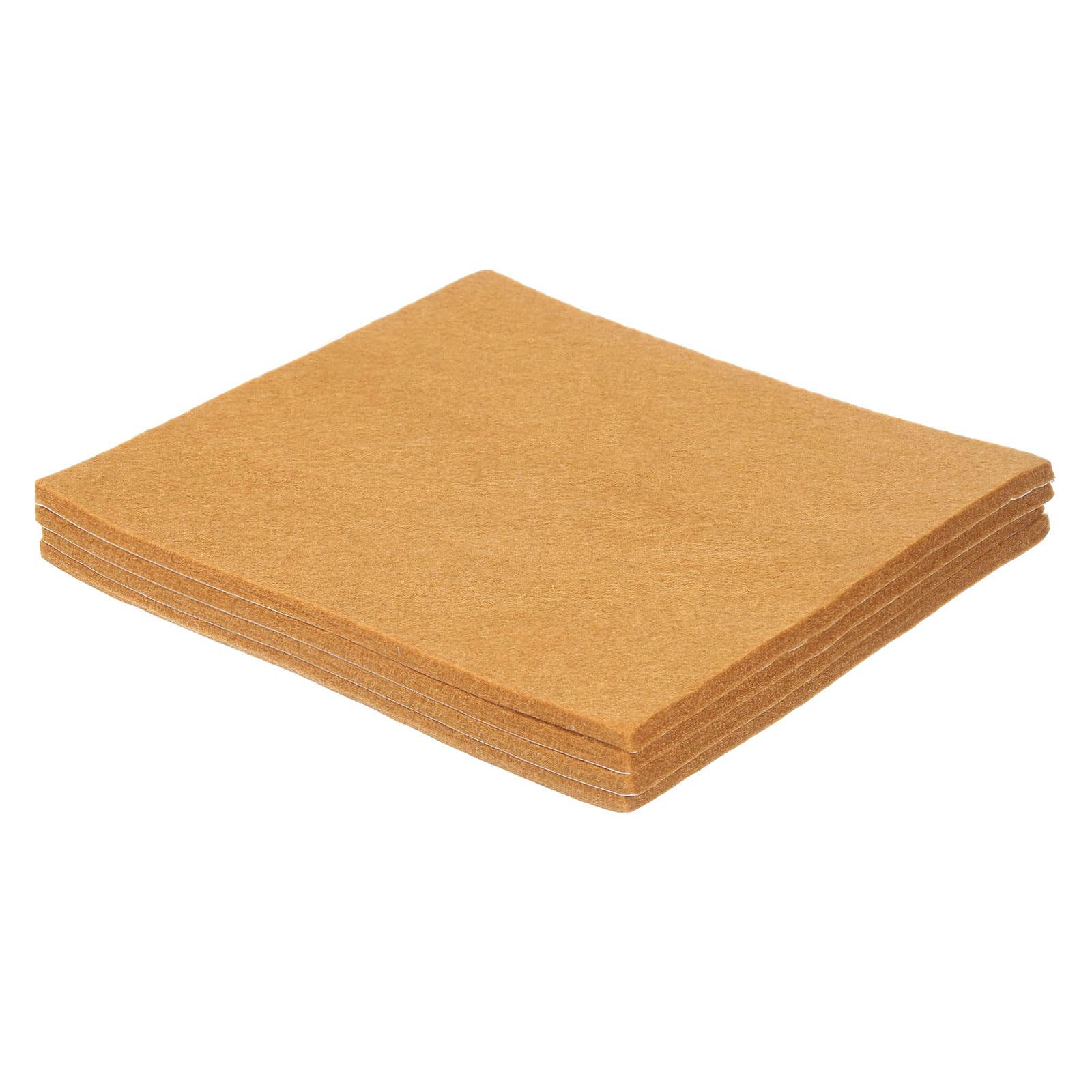 Almohadillas de fieltro cuadradas con adhesivo para patas de muebles en marrón claro, 4 uds