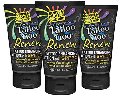 Tattoo Goo renovar con SPF 50 +  protección loción