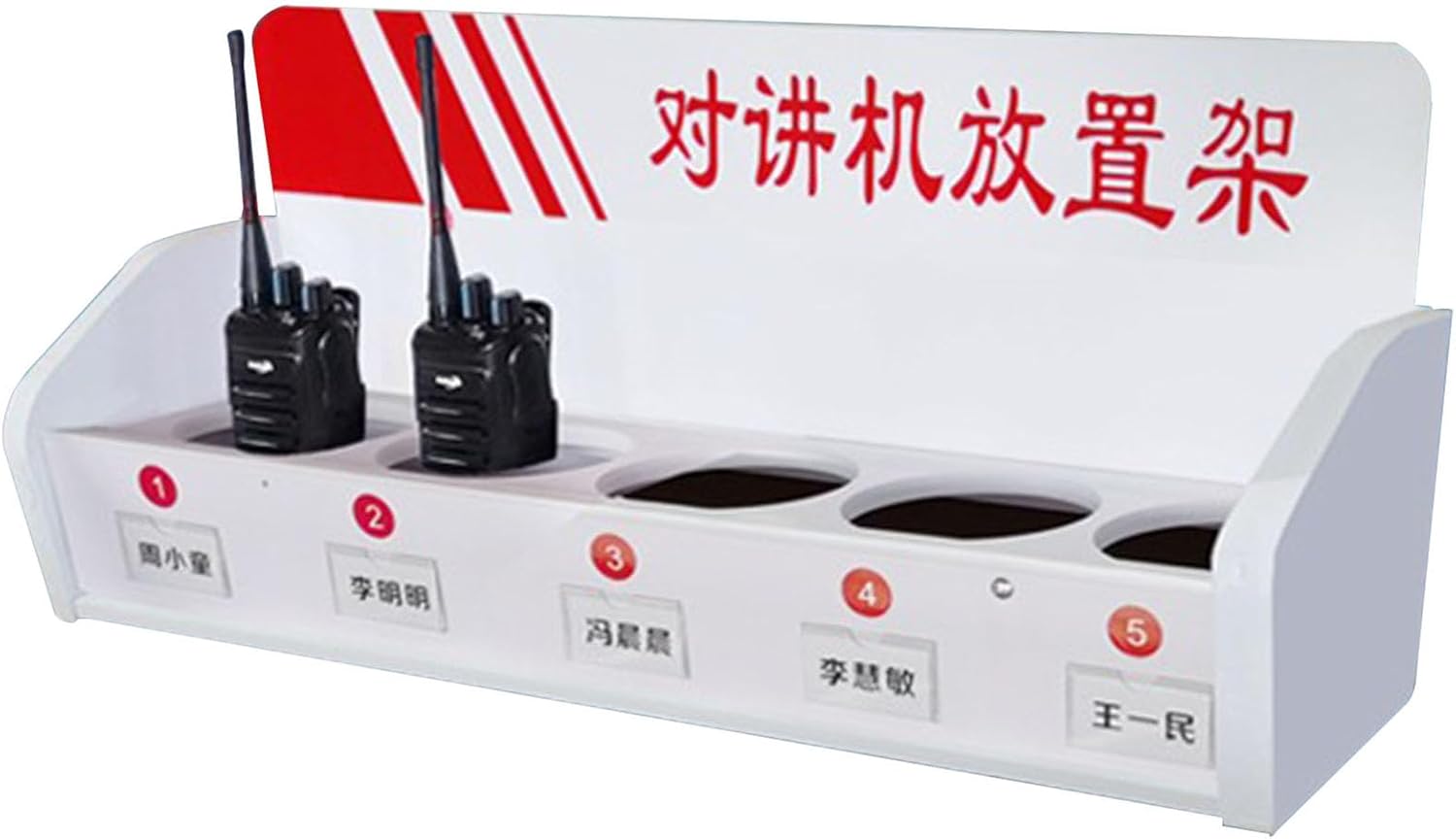 Radio Holder Walkie Talkies Storage Case, Two-Way Radio Storage Rack Microphone Holder, Walkie-Talkie Holder Desktop Organizer, Universal Multi Device Organizer Radio Stand Holder