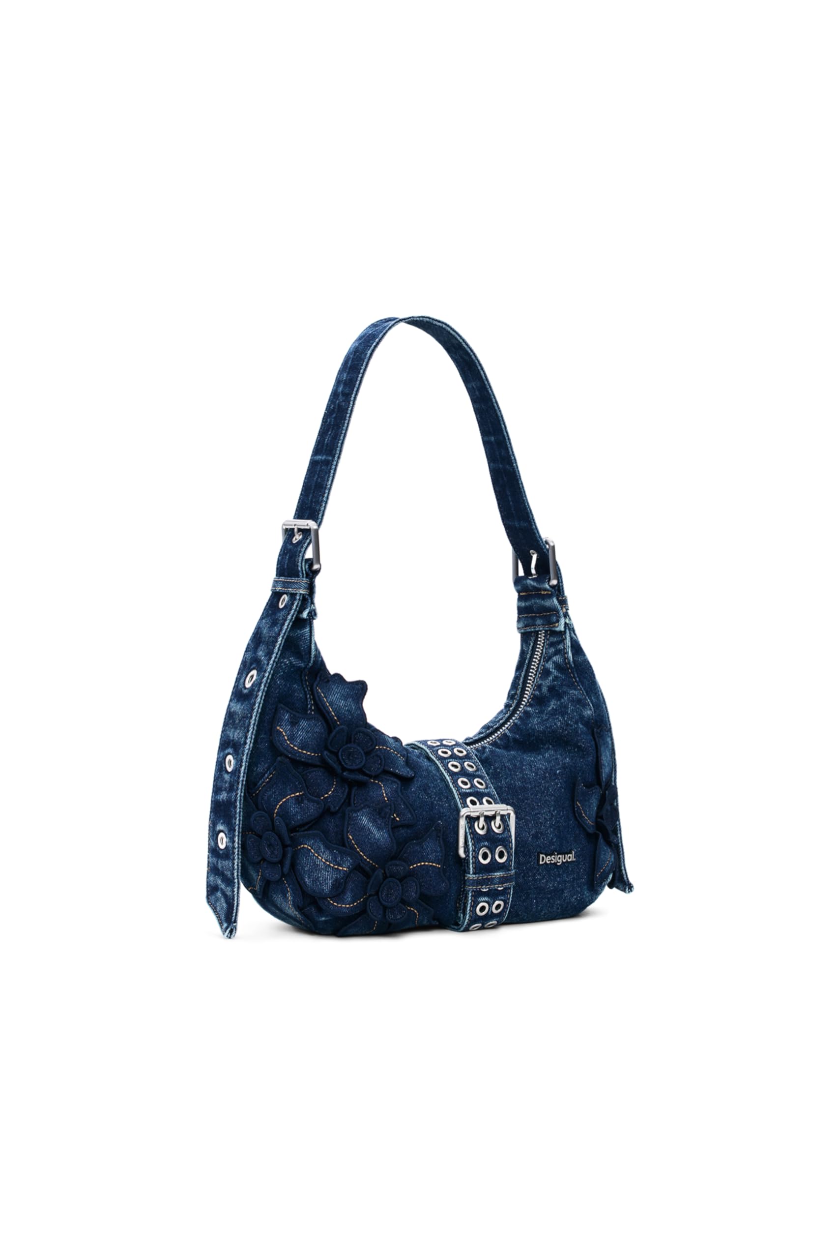 Desigual Schultertasche Umhängetasche Curio Denim Margot Bag Denim Dark Blue blau