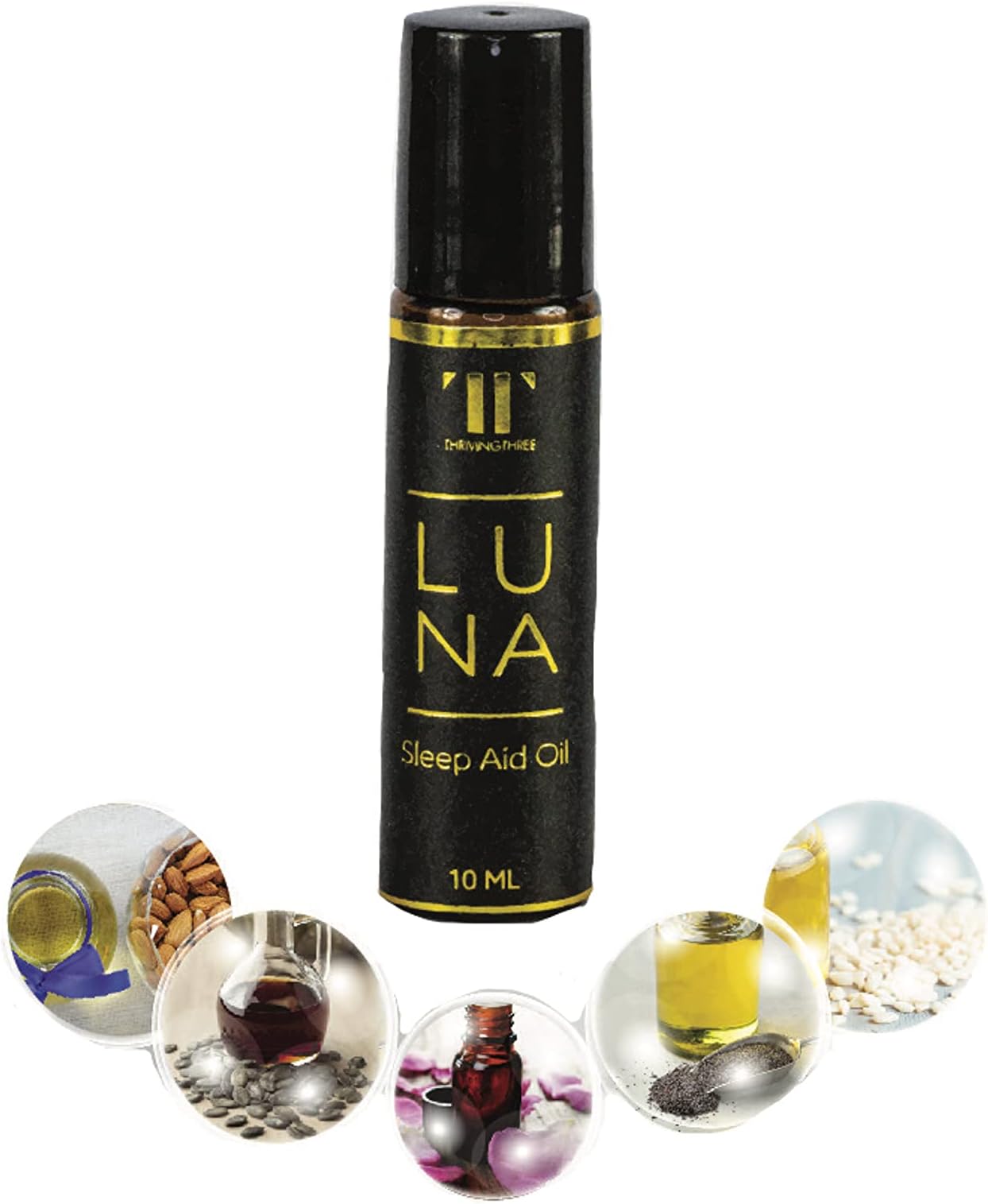 Luna Natural Sleep Aid Oil for Adults & Kids, 100% Pure Organic Essential Oils Blend for Restful Sleep 10ml