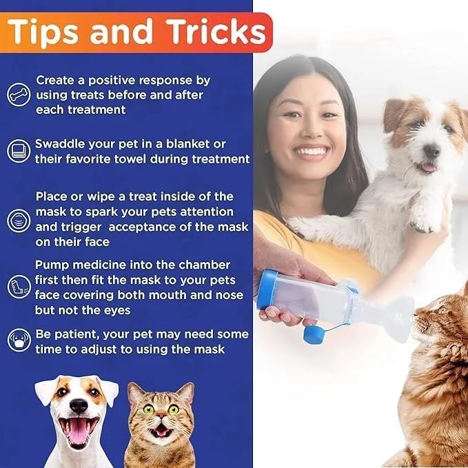 Image of Pet Inhaler Spacer with Face Mask, Breathing Chamber for Pets, Dog Inhaler Spacer with Comfortable Mask. (for Dogs Large & XL)