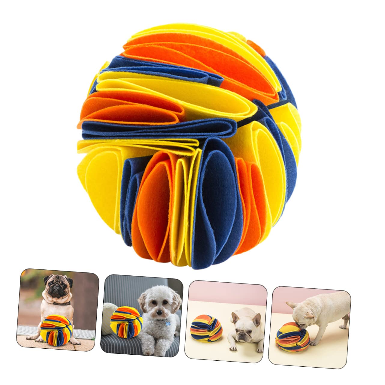 BESPORTBLE 3stücke Hunde-schnüffelspielzeug Langlebigem Naturkautschuk Interaktiver Futterball Für Langsames Fressen Fördert Gesunde Verdauung Und Destruktives Verhalten Vielseitig