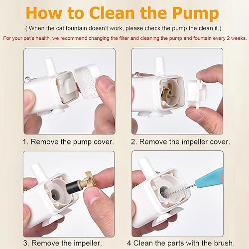 Cat Fountain, 84oz/2.5L Stainless Steel Pet Water Fountain, Automatic Dog Water Dispenser, Water Level Window, Ultra-Quiet Pump, Perfect for Cats, Dogs and Multiple Pets, 4 Filters(Cat Fountain+4 Filters)