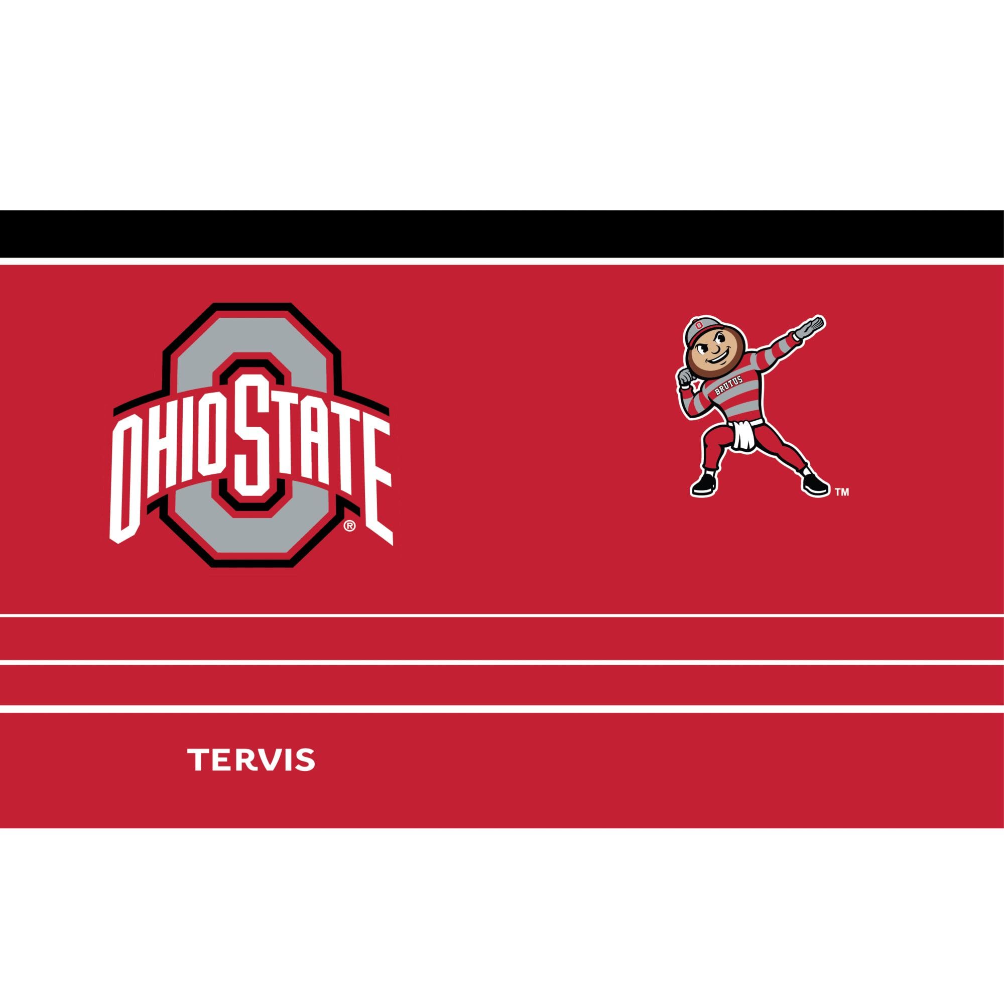 Tervis Traveler Ohio State Buckeyes MVP Dreifachwandiger isolierter Becher hält Getränke kalt und heiß, 590 ml, Edelstahl