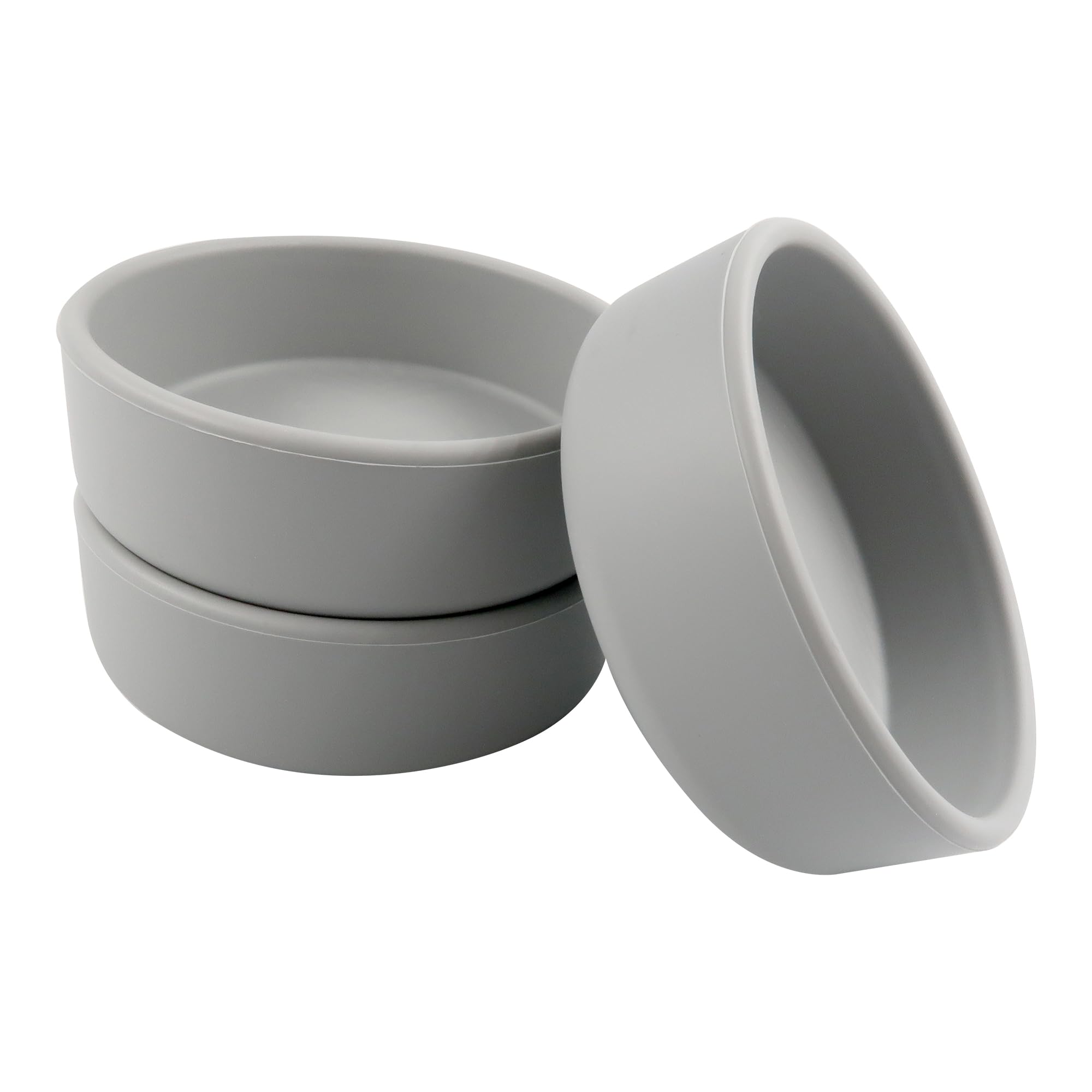 LVYKING 3 Pcs Silicone Egg Bite Molds, Air Fryer Egg Bite Maker, Reusable Non Stick Egg Mold, Gray