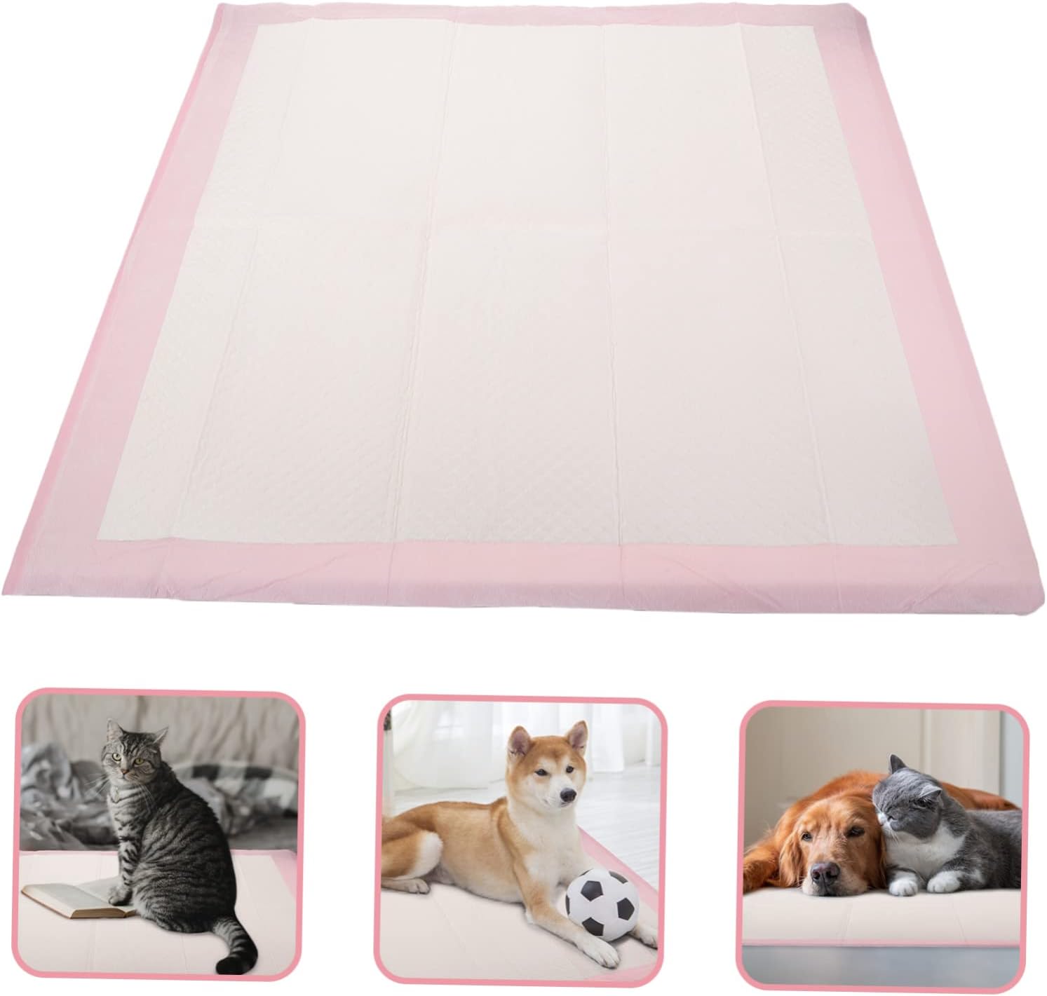 UPKOCH Super Absorbent Dog and Puppy Pee Pads Waterproof PET Training Pads for Dogs and Cats Quick-Dry 50-Count Leakproof Design for Mess-Free Use