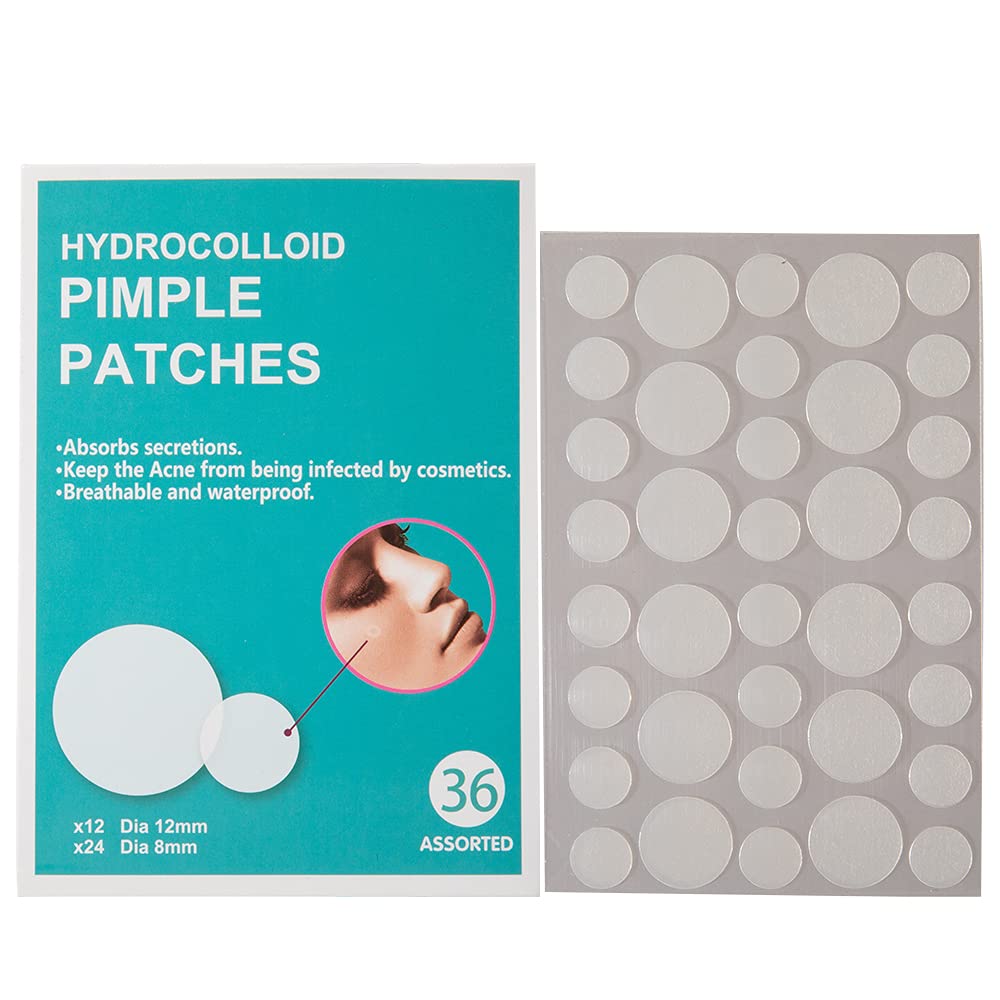 Invisible Acne Pimple Patches Transparent Hydrocolloid Acne Pimple Patches different types 36pcs round
