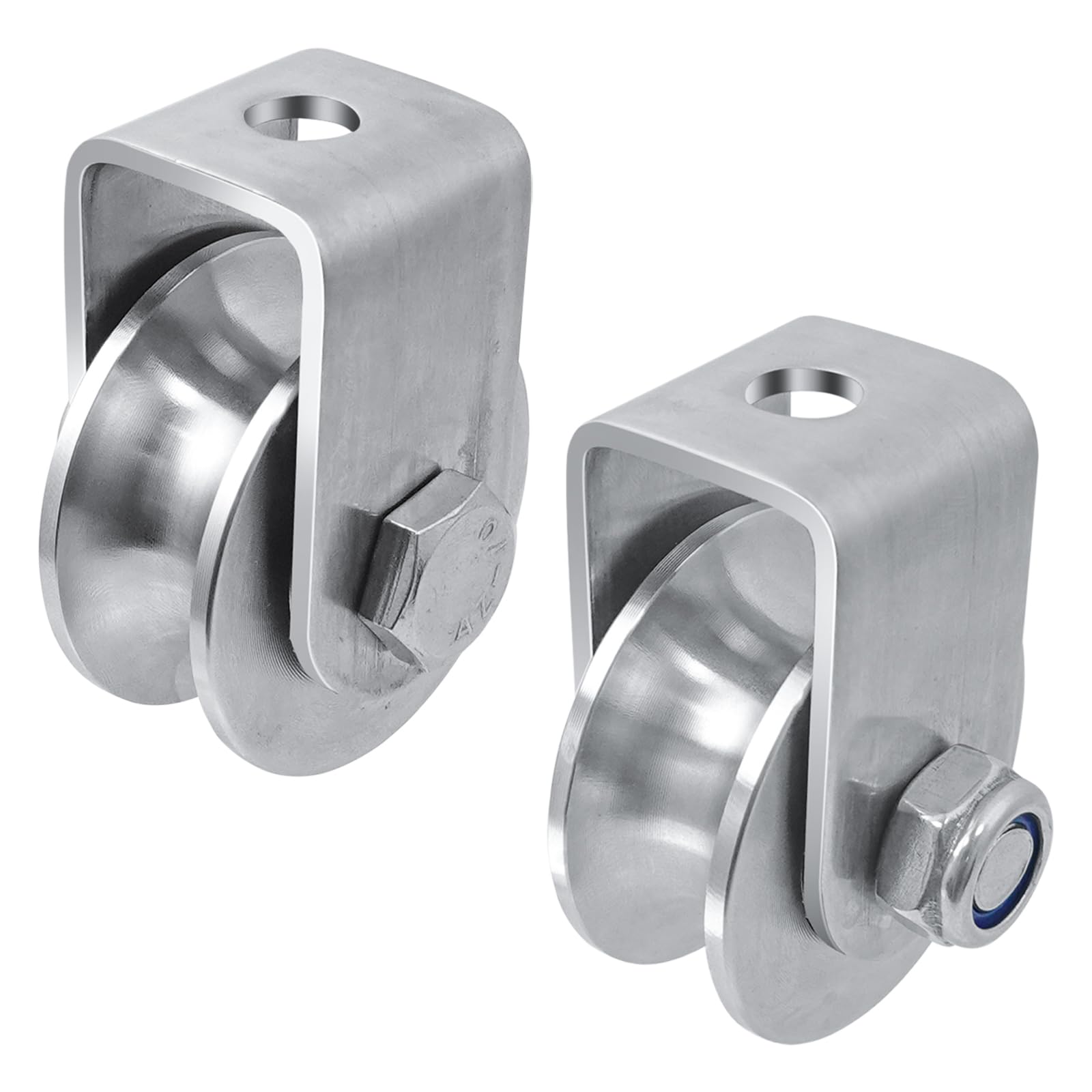 2 Pièces Poulie avec 2 Roulements à Billes,Poulie de Fitness en Acier Inoxydable,48mm de Diamètre,Poulie de Levage pour Cordes et Câbles de 16mm,Capacité de Charge de 200kg
