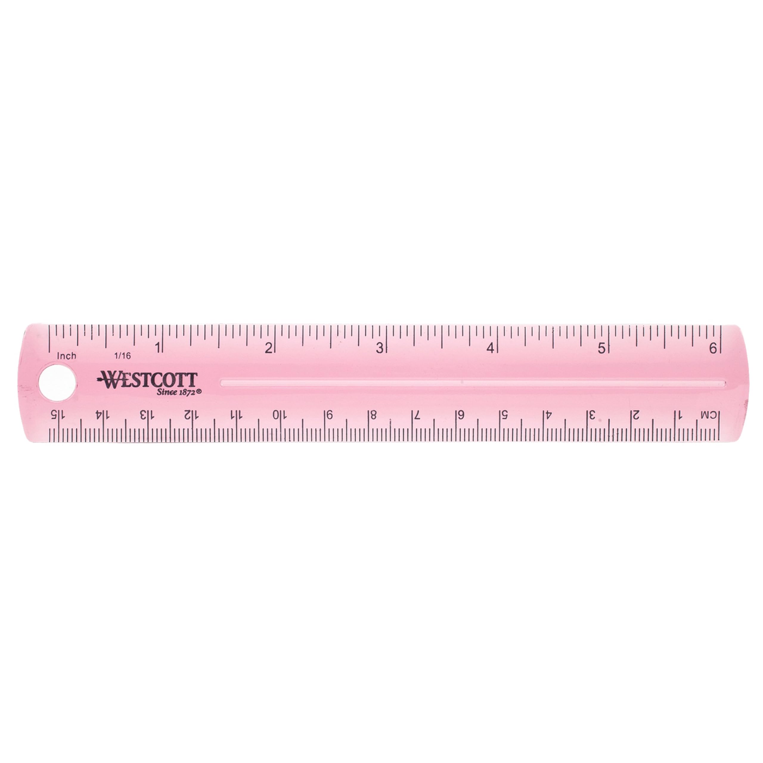 Westcott Kunststoff-Lineal, 15,2 cm, Farbe variiert (00412)
