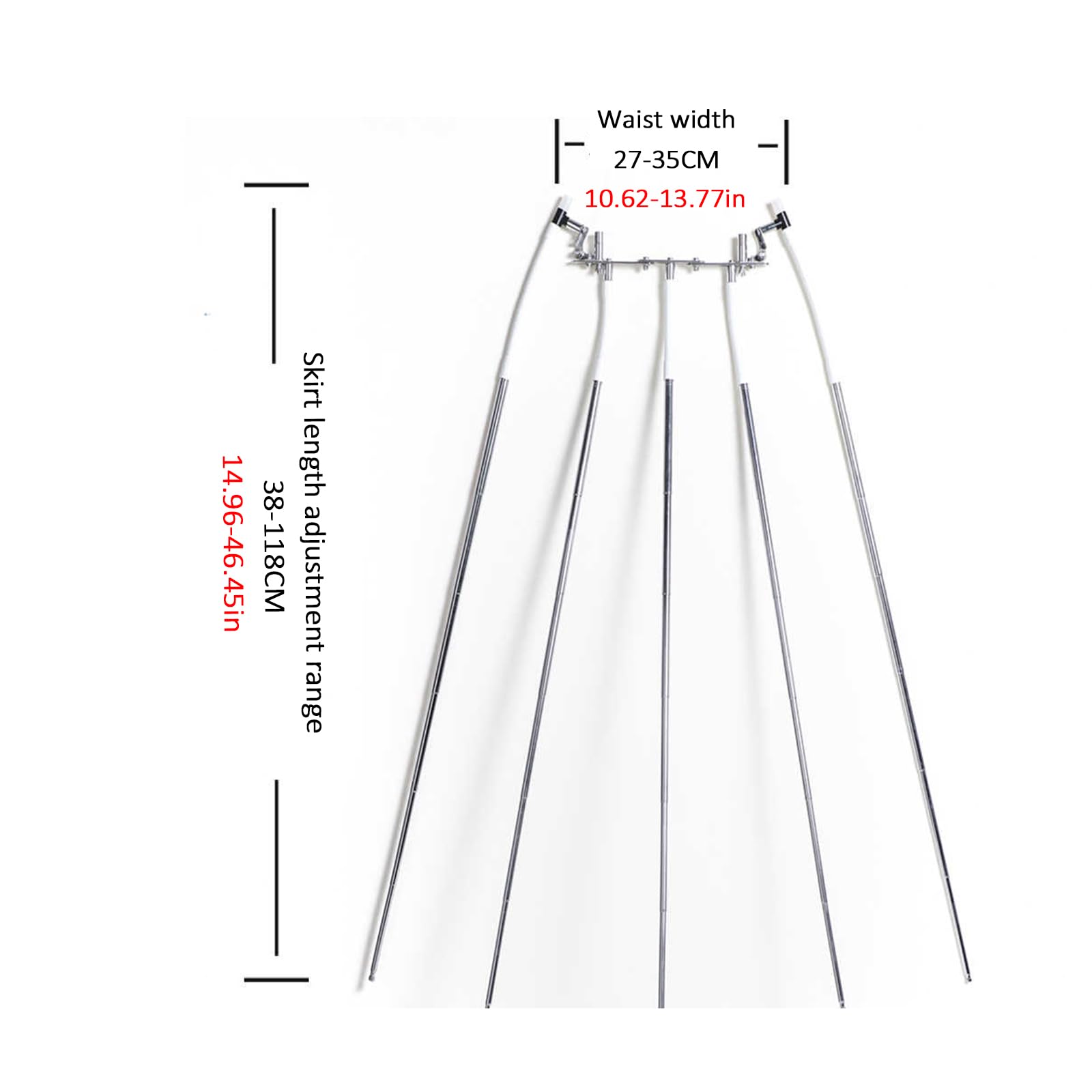 Percha Metálica Ajustable para Maniquíes De Media Falda, Expositor para Maniquíes De Fotografía, con 5 Posiciones para Pliegues De Faldas, Maniquí De Moda para Faldas