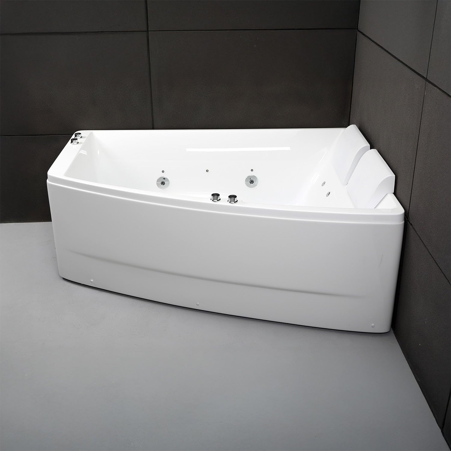 Baignoire Balnéo Sangha Duo Wave Droite 170 x120 x63 cm, by SPALINA