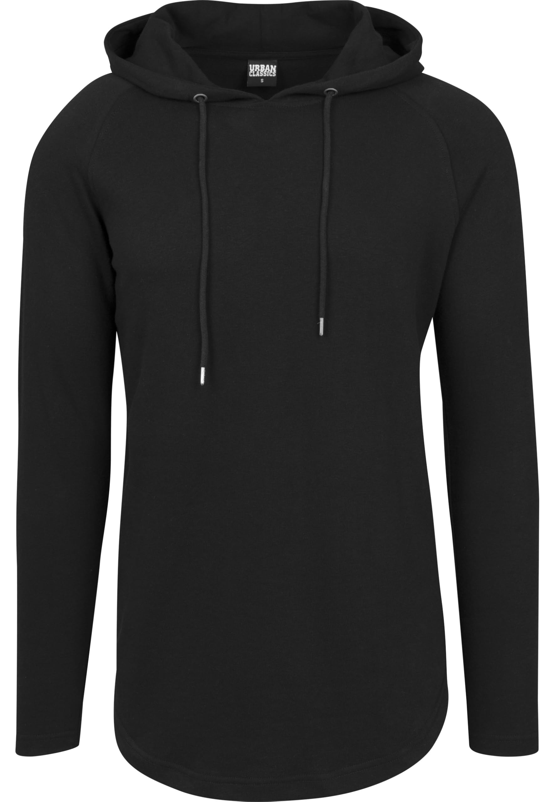 Urban Classics Men's Long Shaped Terry Hoody, Black (Black), S
