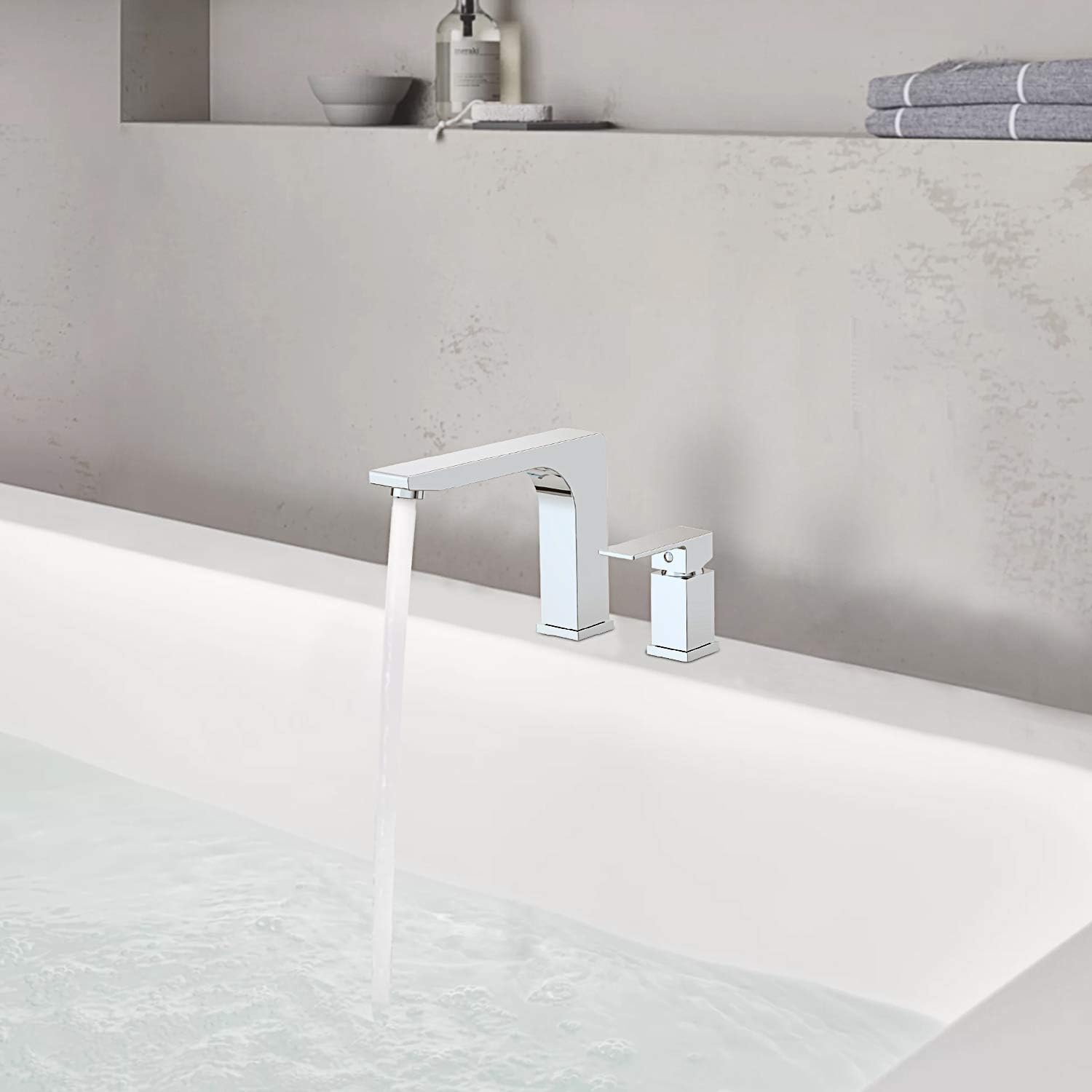 Ultra Faucets Icon Collection Roman Tub Faucet, Rough-In Valve Included (Chrome)