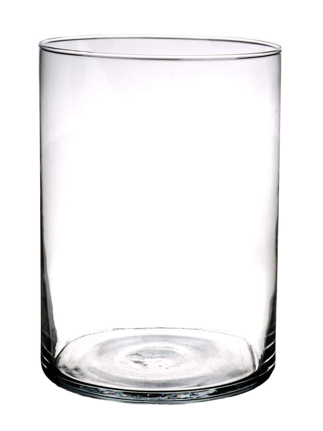 INNA-Glas Sanya Air Cylindrical Glass Candle Holder, Transparent, 25 cm, Ø18cm - Glass Tumbler - Decorative Lantern