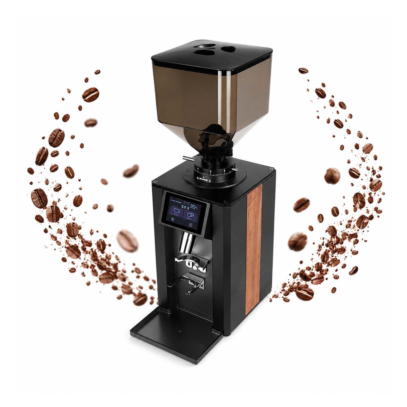Macinacaffè Dosatore Brushless, Silenzioso e Ideale per Uffici Black