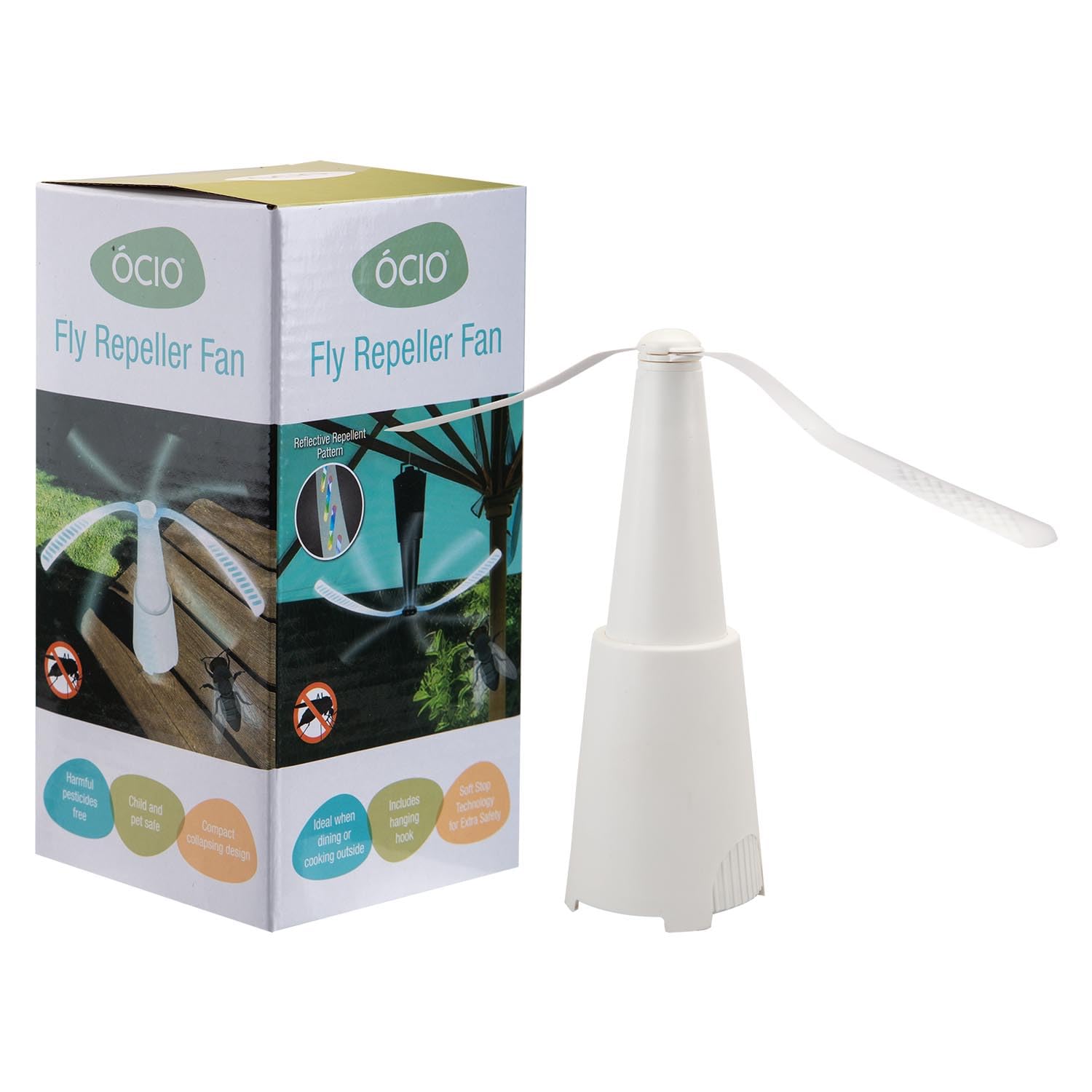 OCIO NO MORE FLYING PEST FOLDING HOLOGRAPHIC BLADES (White)