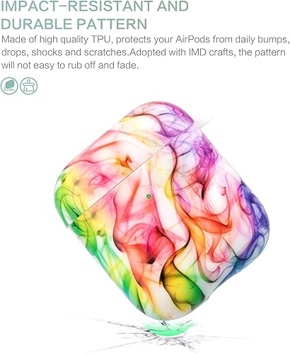 Vista 58 de Cutebricase Funda para Airpods, Paris Tower Airpod Funda protectora rígida para Apple AirPods 2 y 1 con llavero compatible con carga inalámbrica