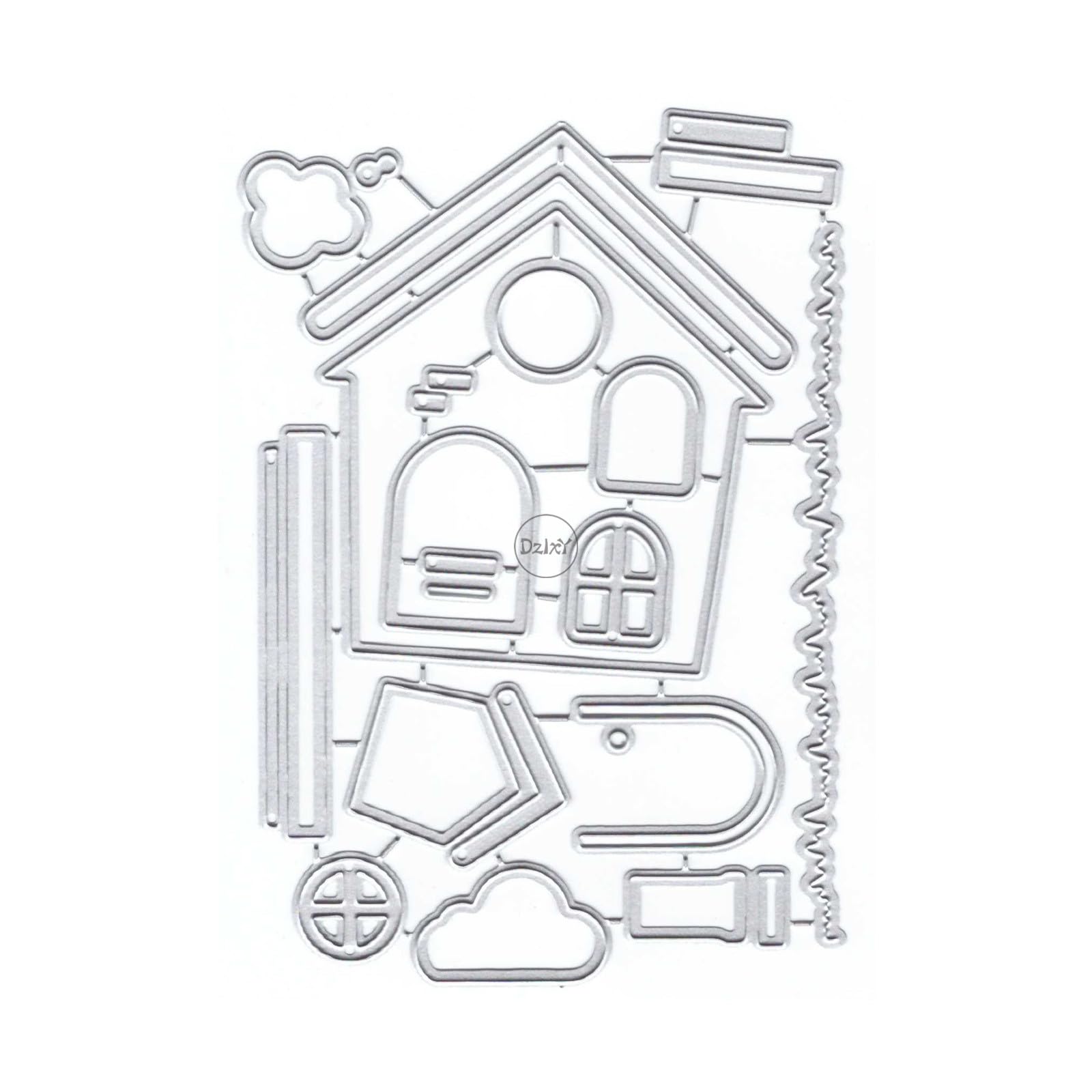 DzIxY Houses Frame Clouds Metal Cutting Dies for Card Making Kit Embossing Paper Die Cuts Scrapbook Machine Stencils Storage Pockets Supplies — image 1